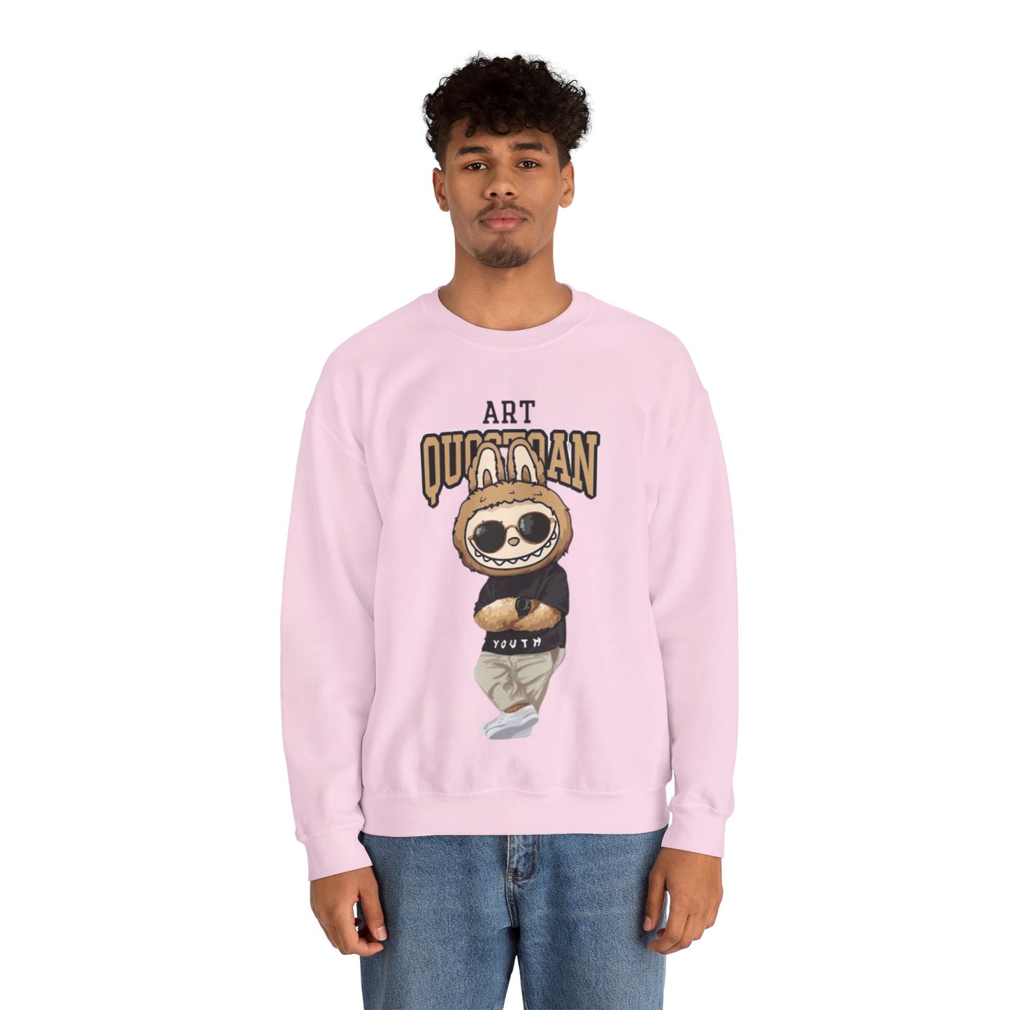 Felpa Unisex Labubu Art Quotidian – Streetwear Casual Heavy Blend.