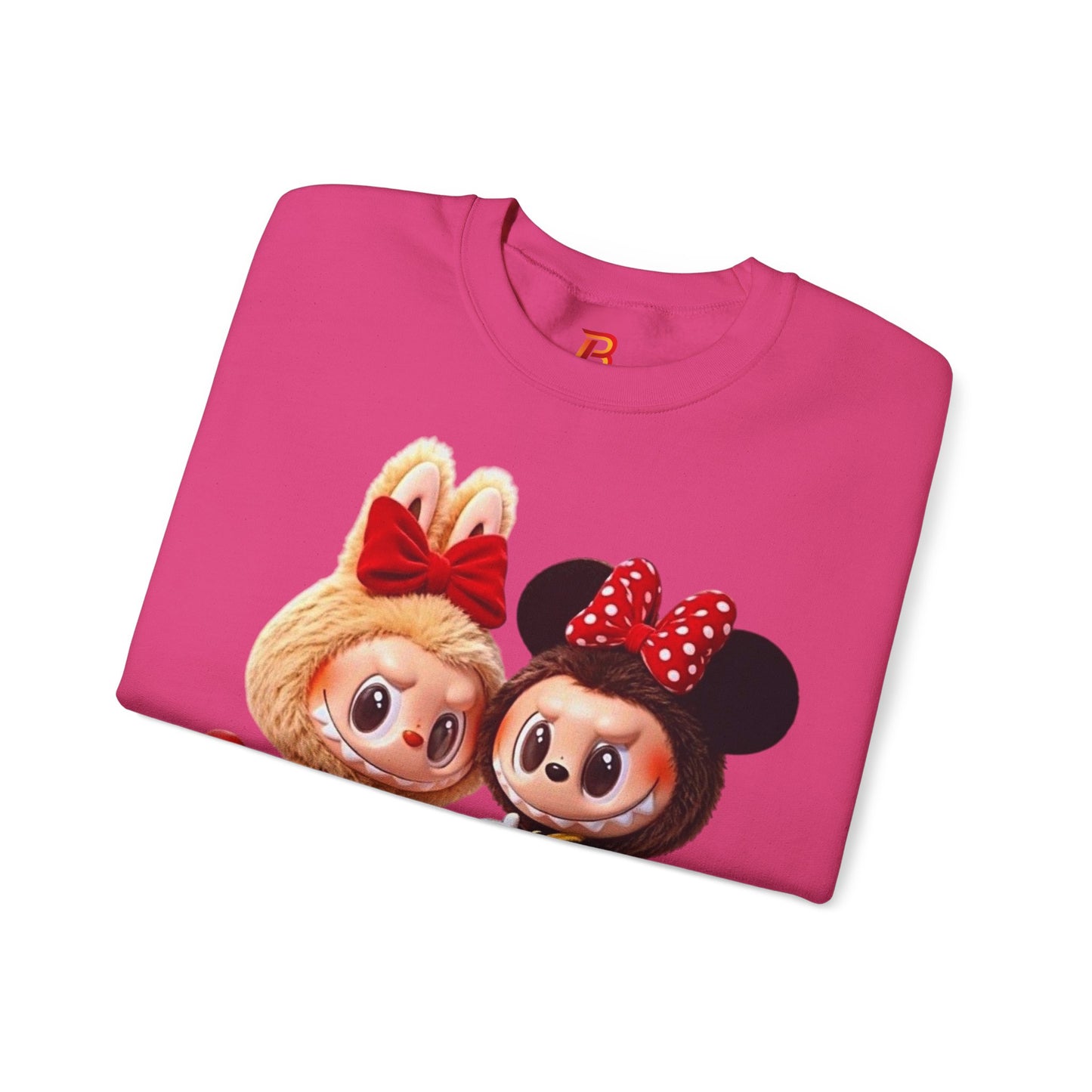 Felpa Unisex Labubu Cartoon – Sweatshirt Streetwear Rossa, Moda Urban e Comfort.