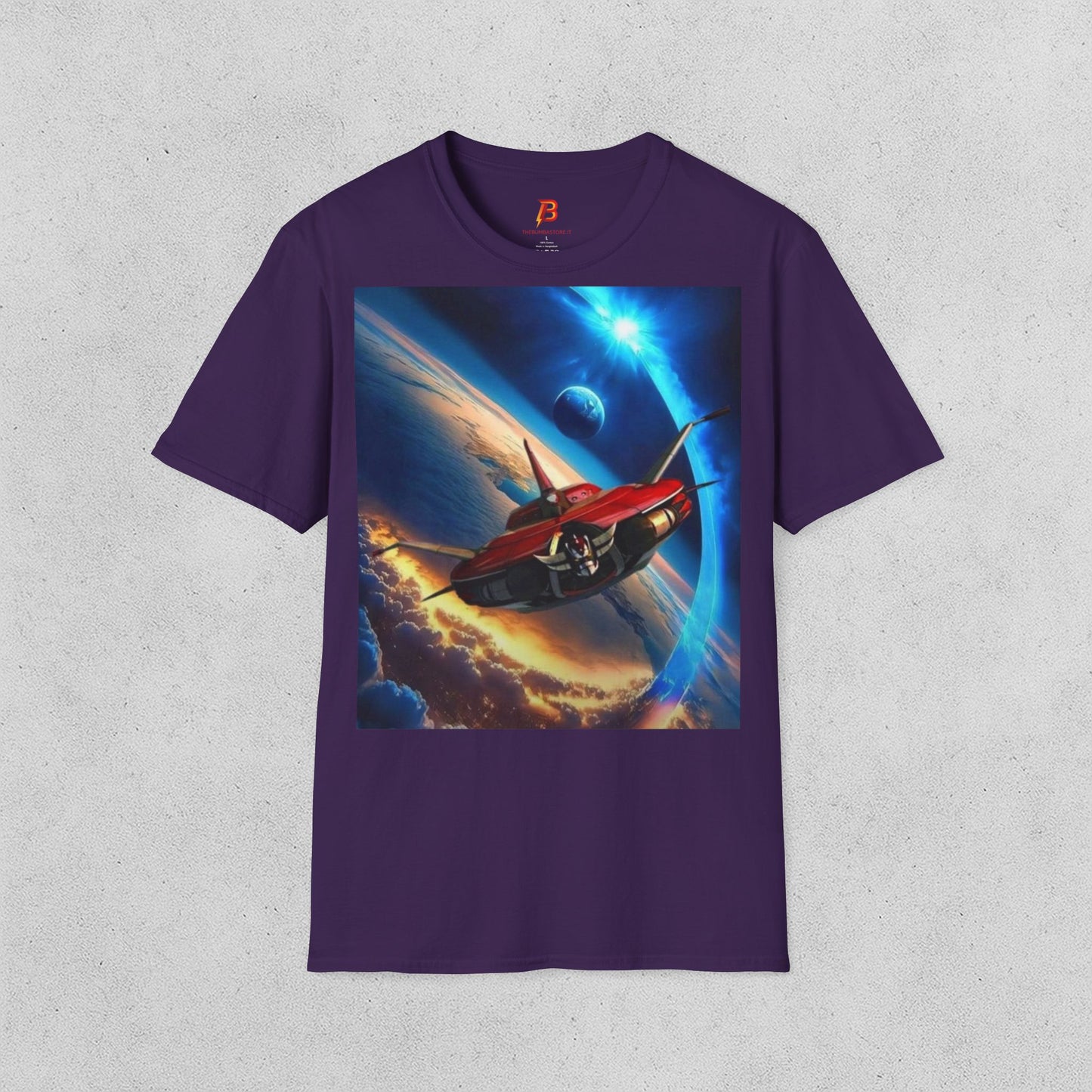 T-Shirt Goldrake UFO Robot – Unisex Softstyle in Cotone | Grafica Spaziale Retrò Anime