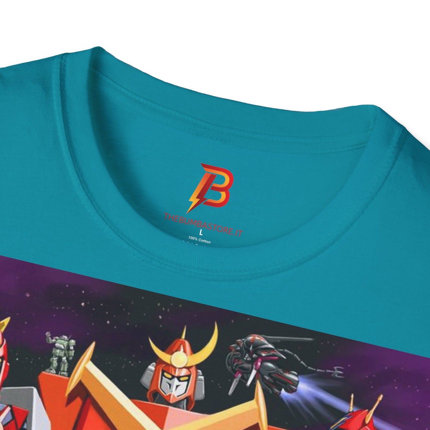 "T-shirt robot giapponesi anni ‘80 in cotone morbido. Un must per fan anime e collezionisti. Comfort e stile per ogni occasione.