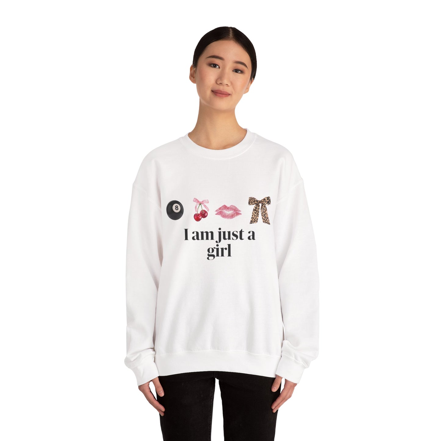 Felpa “I Am Just a Girl” – Stampa DTG di Alta Qualità | Moda Donna Trendy e Comoda.