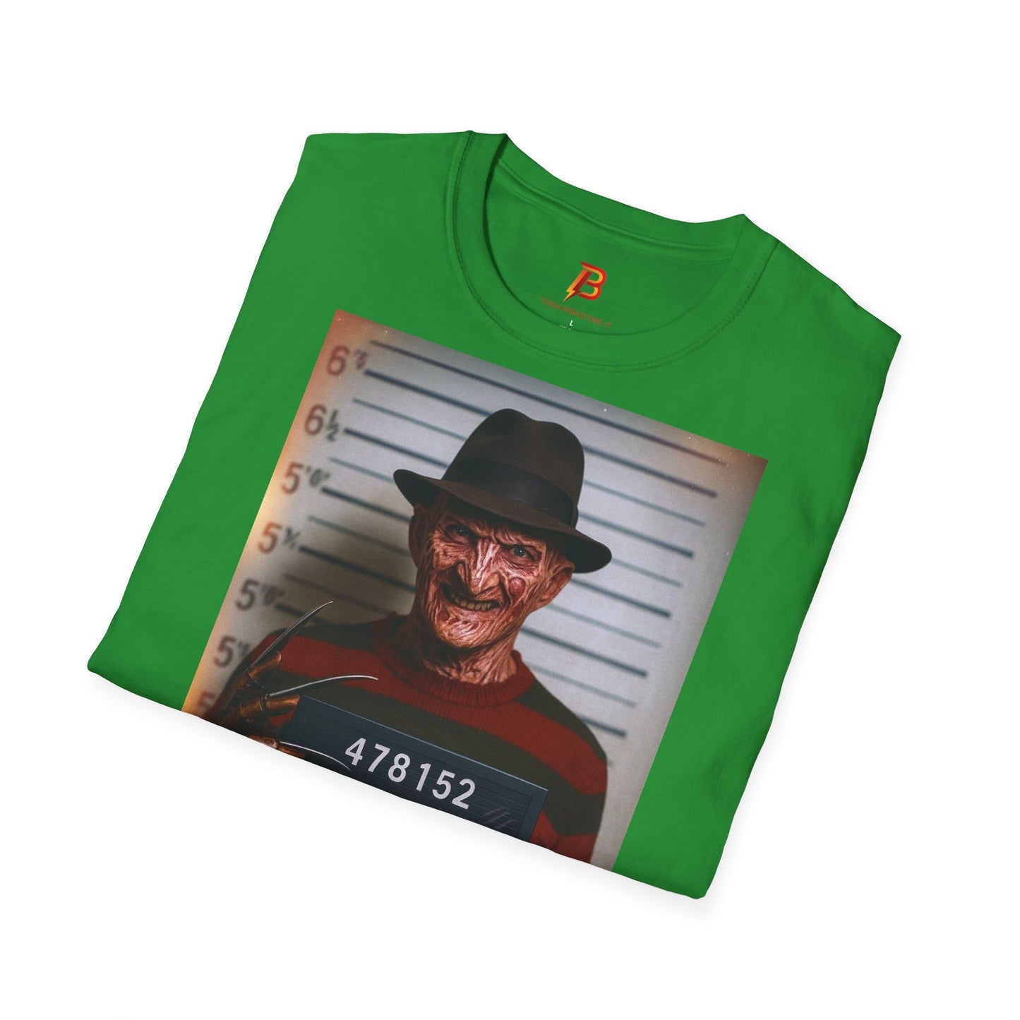 T-Shirt Unisex Freddy Krueger Mugshot – Maglietta Horror Nightmare | Cultura Pop & Halloween