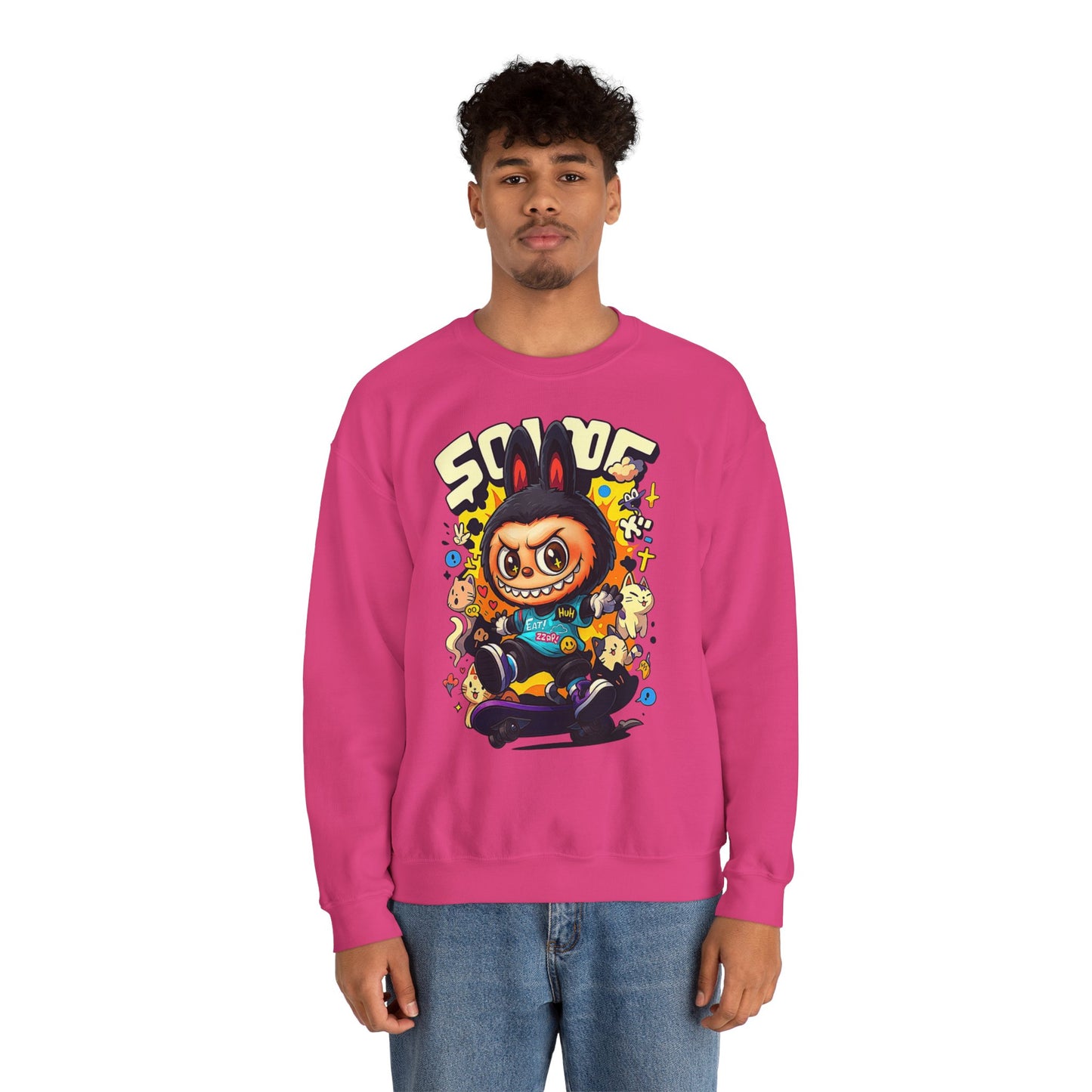 Felpa Unisex Labubu Skateboard – Streetwear Casual, Moda Urban e Comfort.