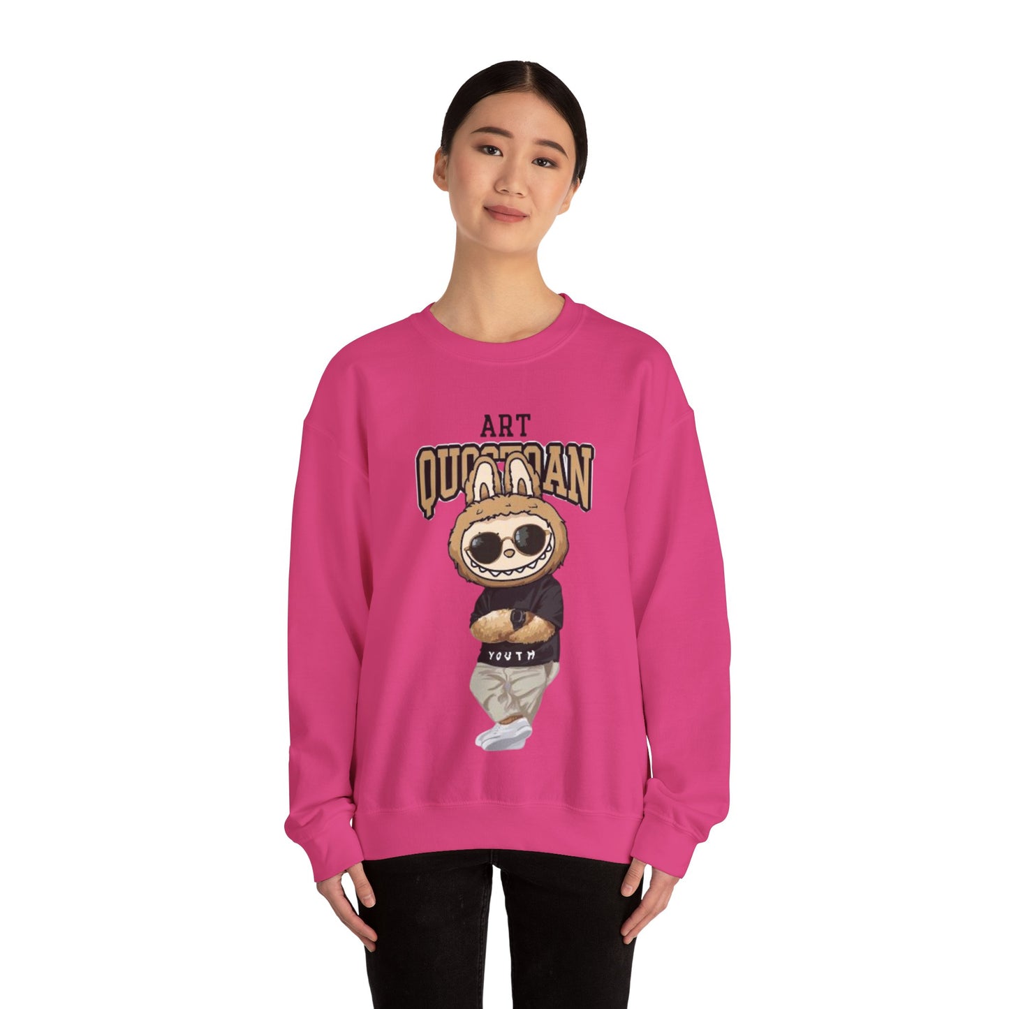 Felpa Unisex Labubu Art Quotidian – Streetwear Casual Heavy Blend.