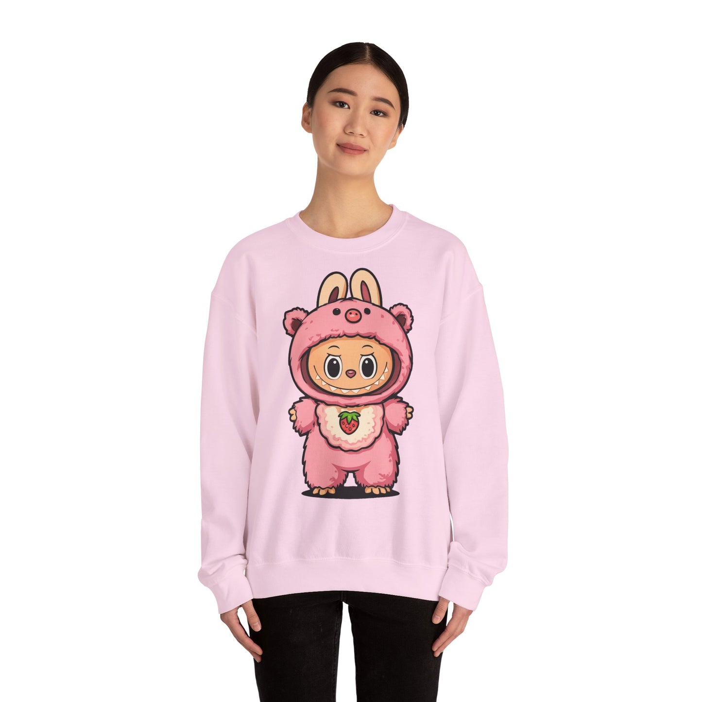Felpa Unisex Labubu Rosa – Sweatshirt Streetwear Casual, Comfort e Stile Giocoso.