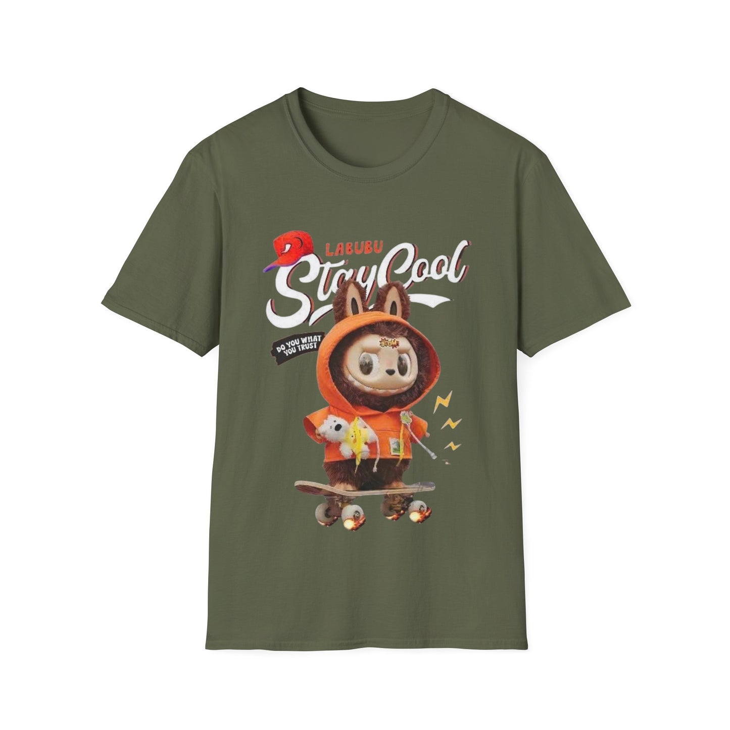 T-Shirt Unisex Labubu Softstyle – Design Streetwear Kawaii “Stay Cool”.