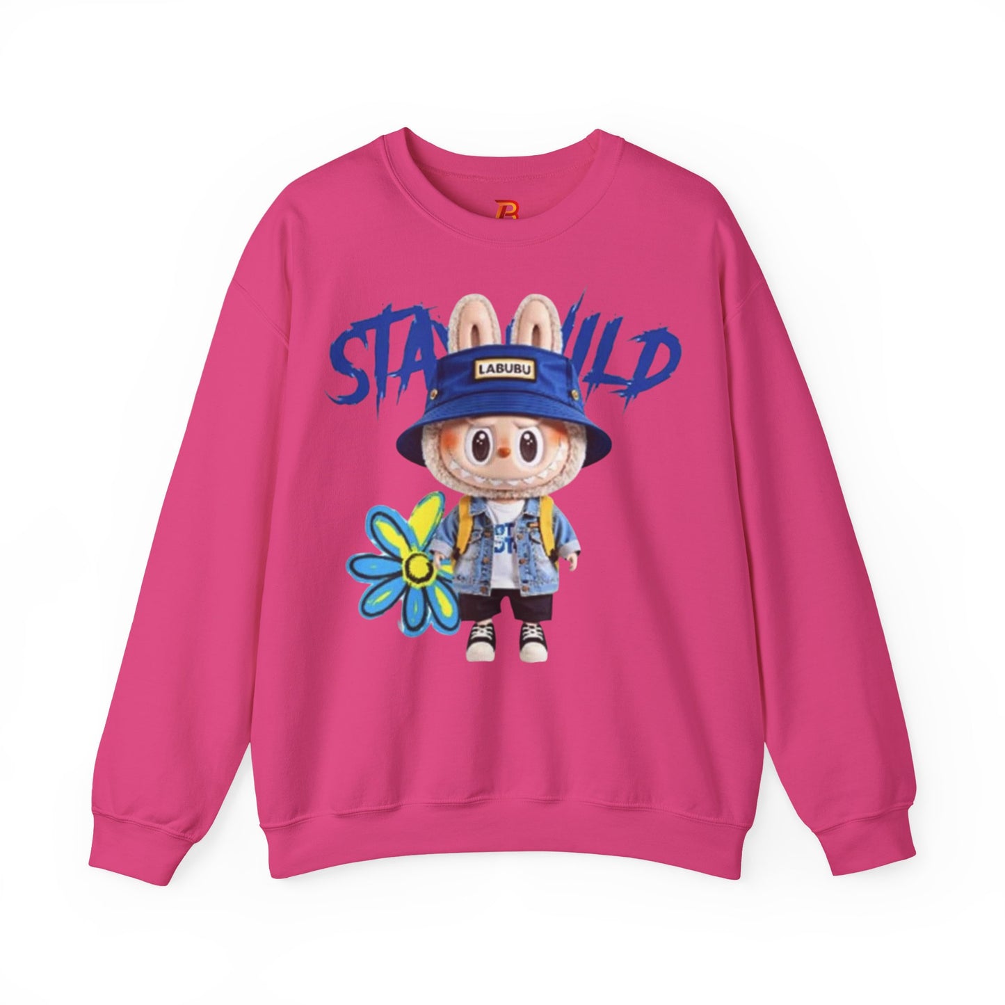 Felpa Unisex Labubu Stay Wild – Streetwear Casual con Design Cartoon.