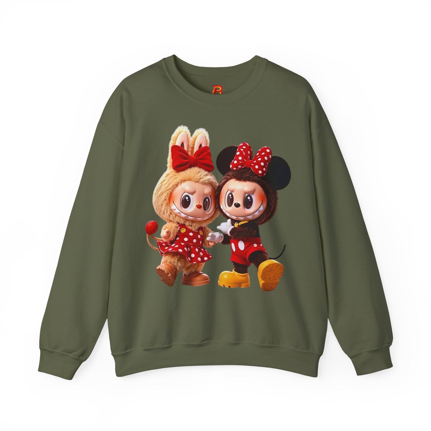 Felpa Unisex Labubu Cartoon – Sweatshirt Streetwear Rossa, Moda Urban e Comfort.