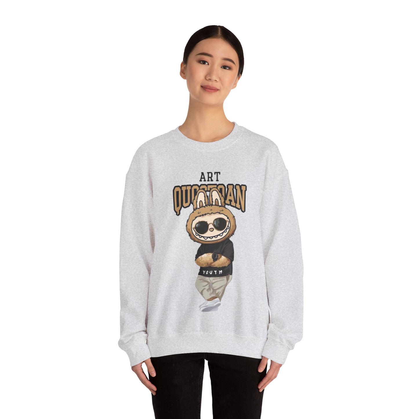 Felpa Unisex Labubu Art Quotidian – Streetwear Casual Heavy Blend.