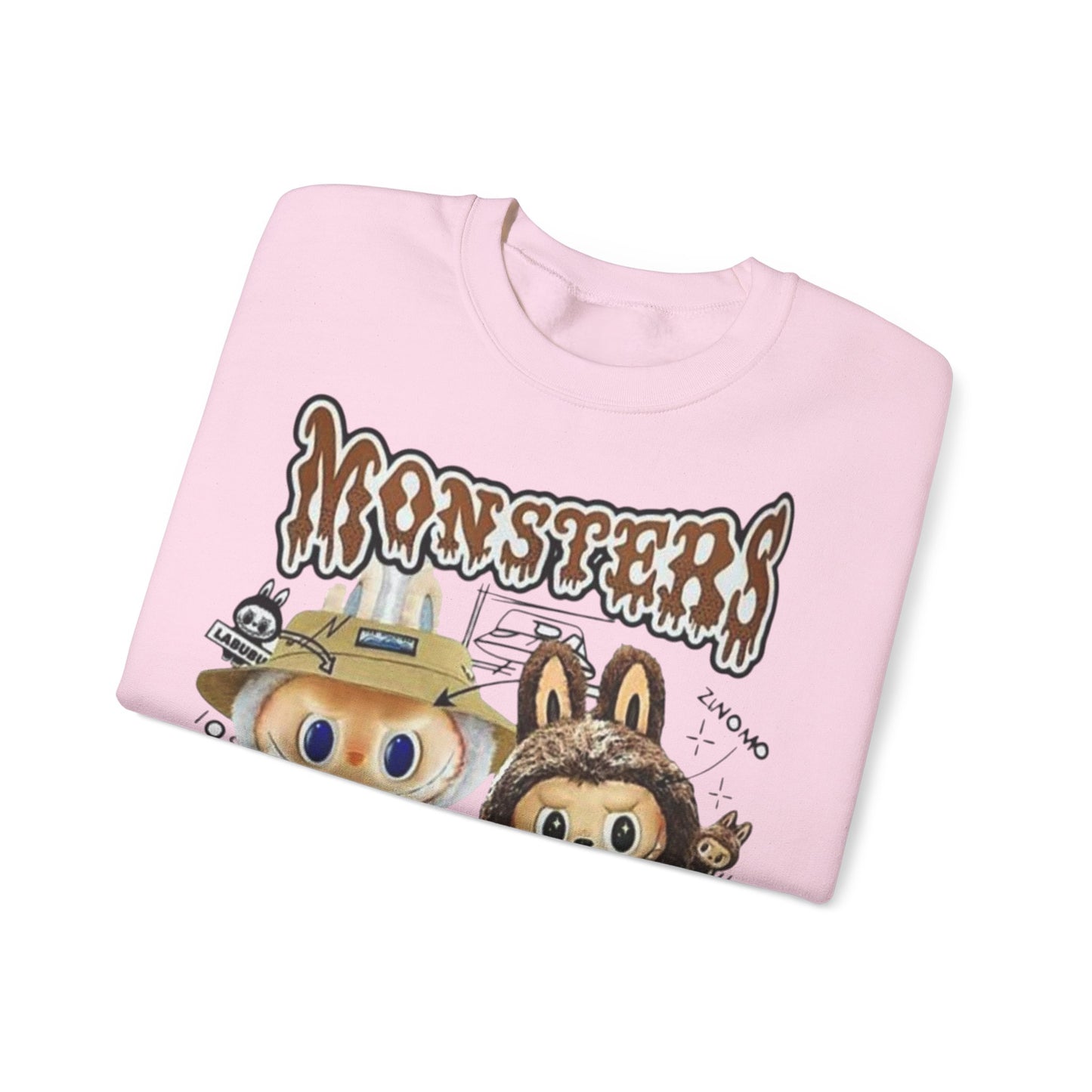 Felpa Unisex Labubu Monsters – Sweatshirt Streetwear Casual Heavy Blend.