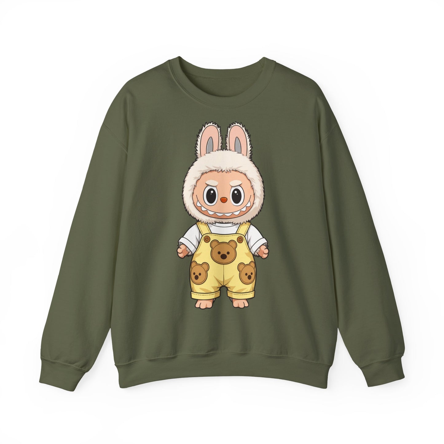 Felpa Unisex Labubu Teddy Overalls – Sweatshirt - Streetwear Heavy Blend™.