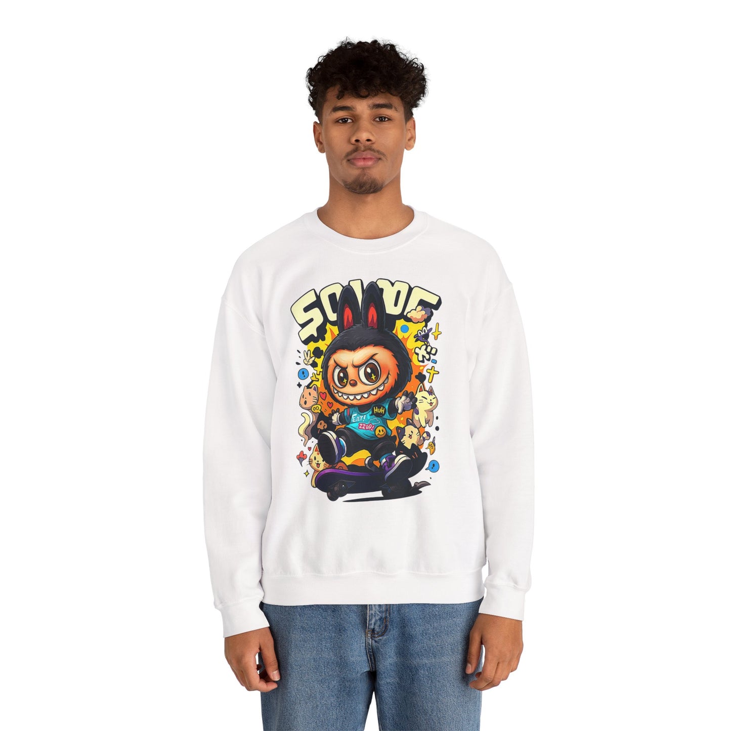 Felpa Unisex Labubu Skateboard – Streetwear Casual, Moda Urban e Comfort.