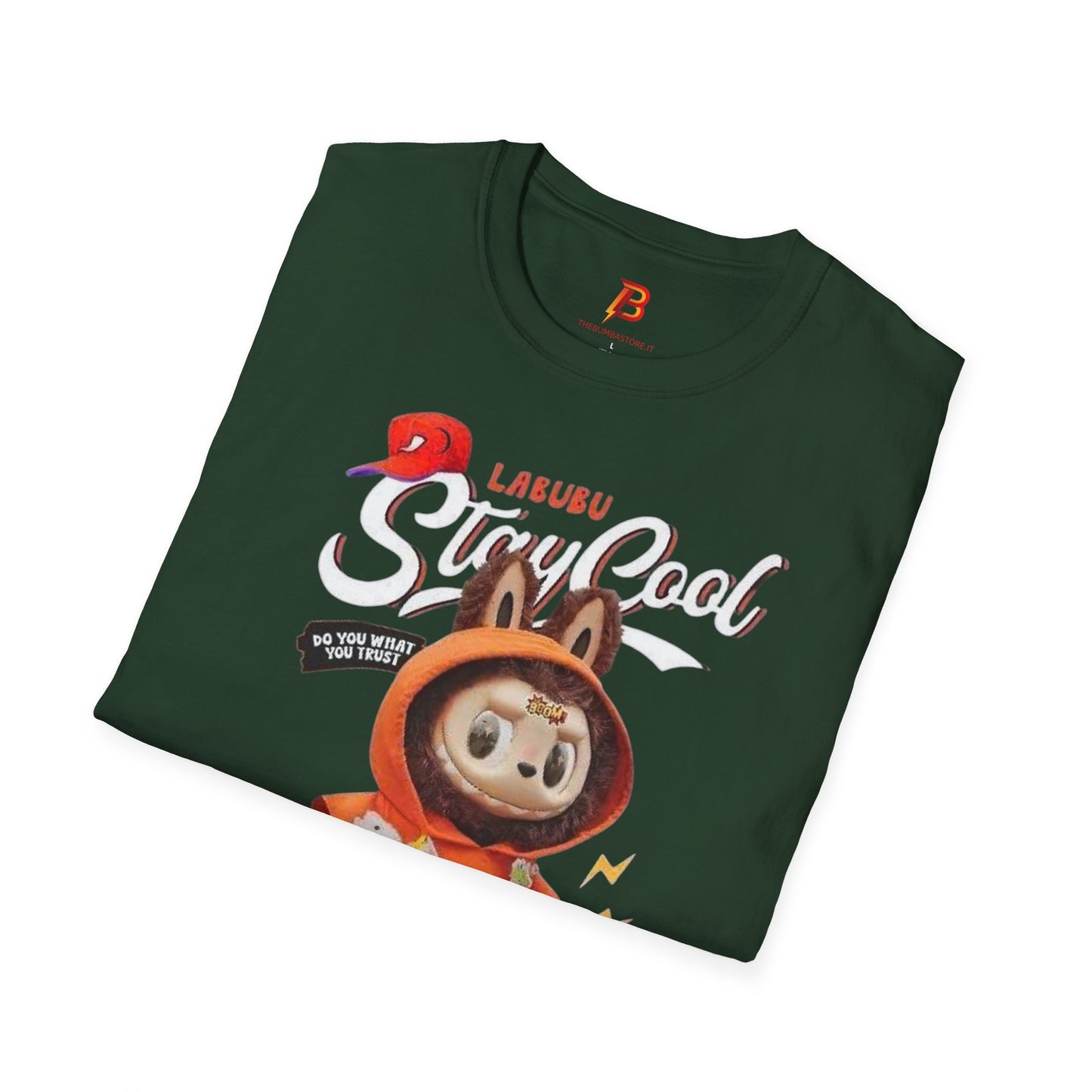 T-Shirt Unisex Labubu Softstyle – Design Streetwear Kawaii “Stay Cool”.