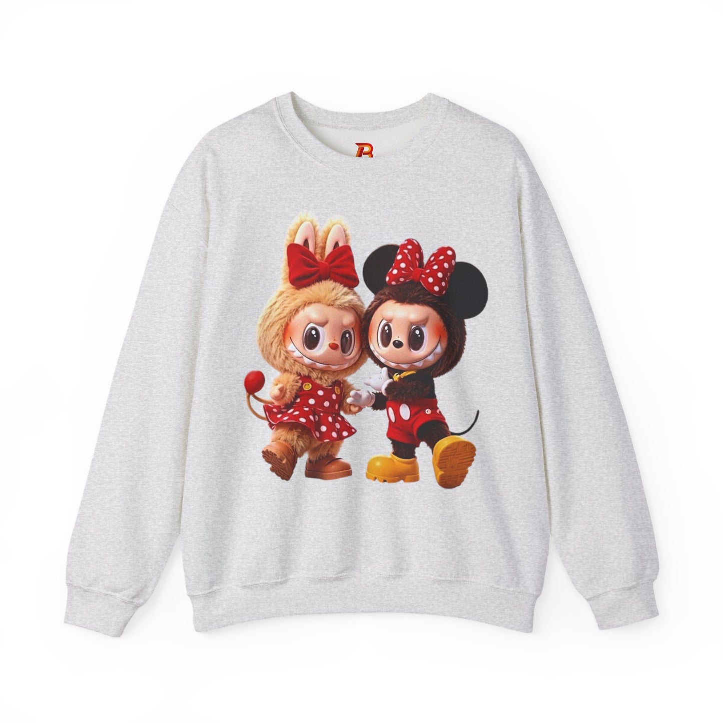 Felpa Unisex Labubu Cartoon – Sweatshirt Streetwear Rossa, Moda Urban e Comfort.