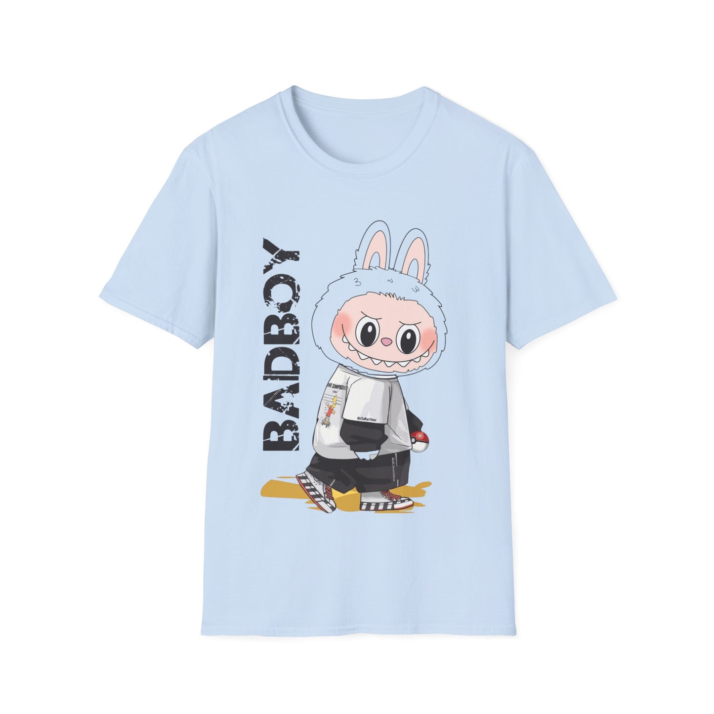 T-Shirt Unisex Labubu Softstyle – Design Streetwear Kawaii “Bad Boy”.