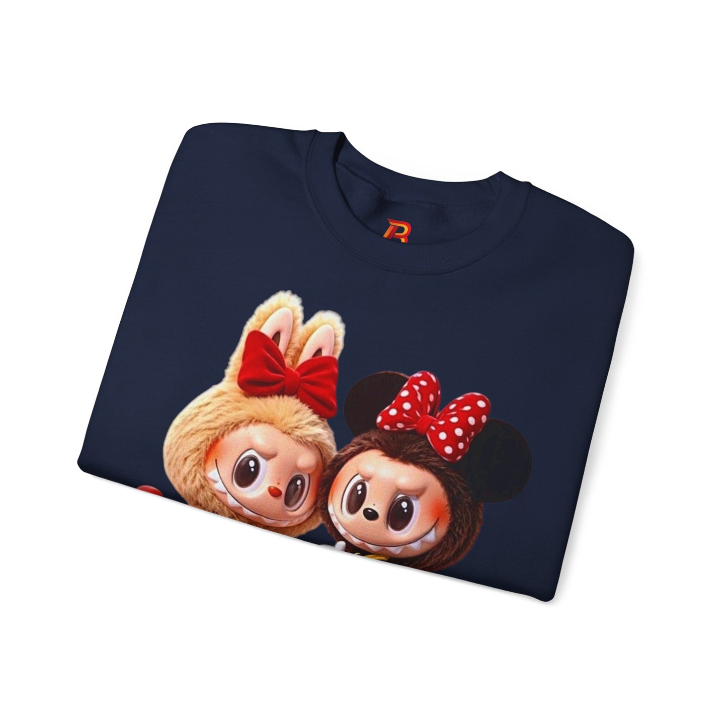 Felpa Unisex Labubu Cartoon – Sweatshirt Streetwear Rossa, Moda Urban e Comfort.