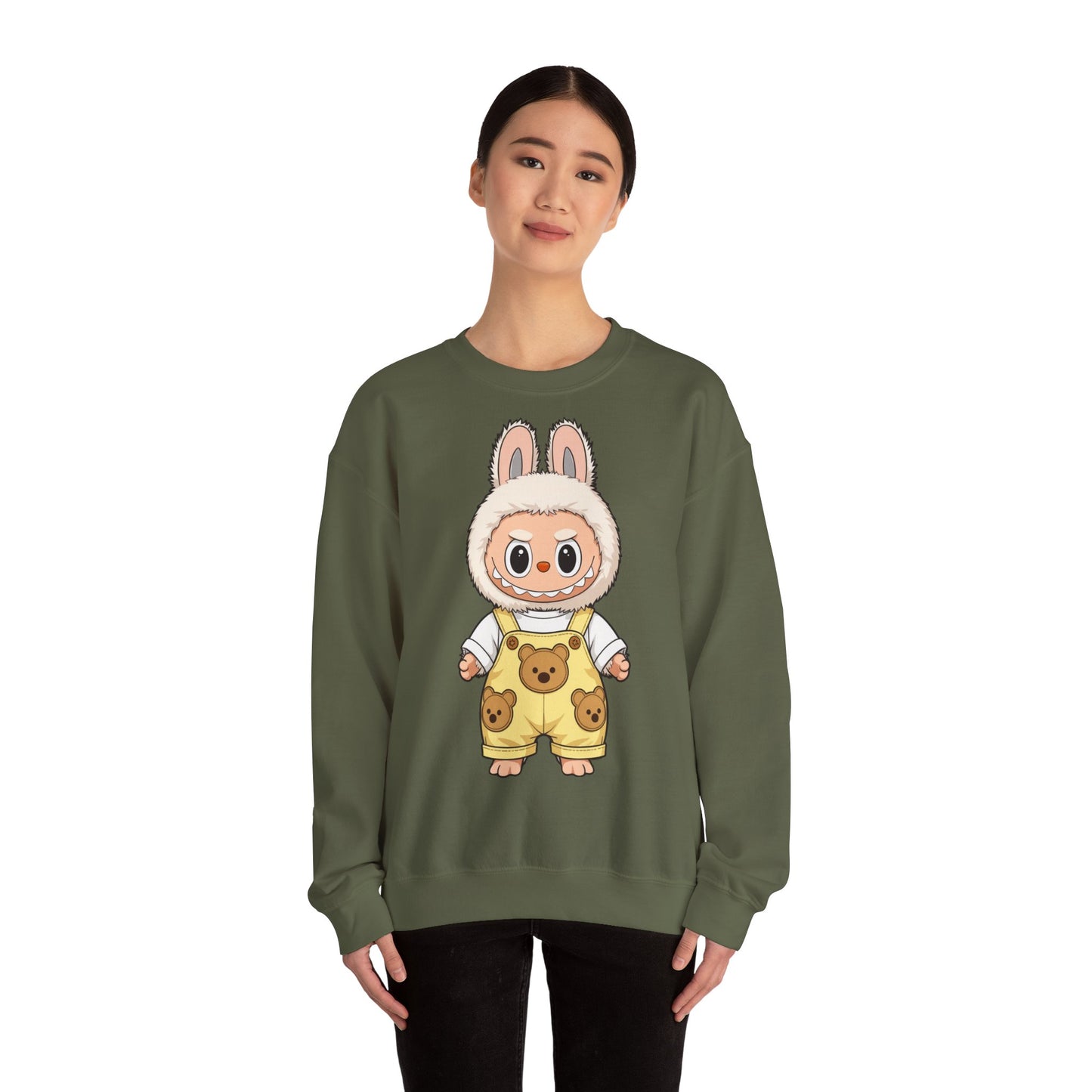 Felpa Unisex Labubu Teddy Overalls – Sweatshirt - Streetwear Heavy Blend™.