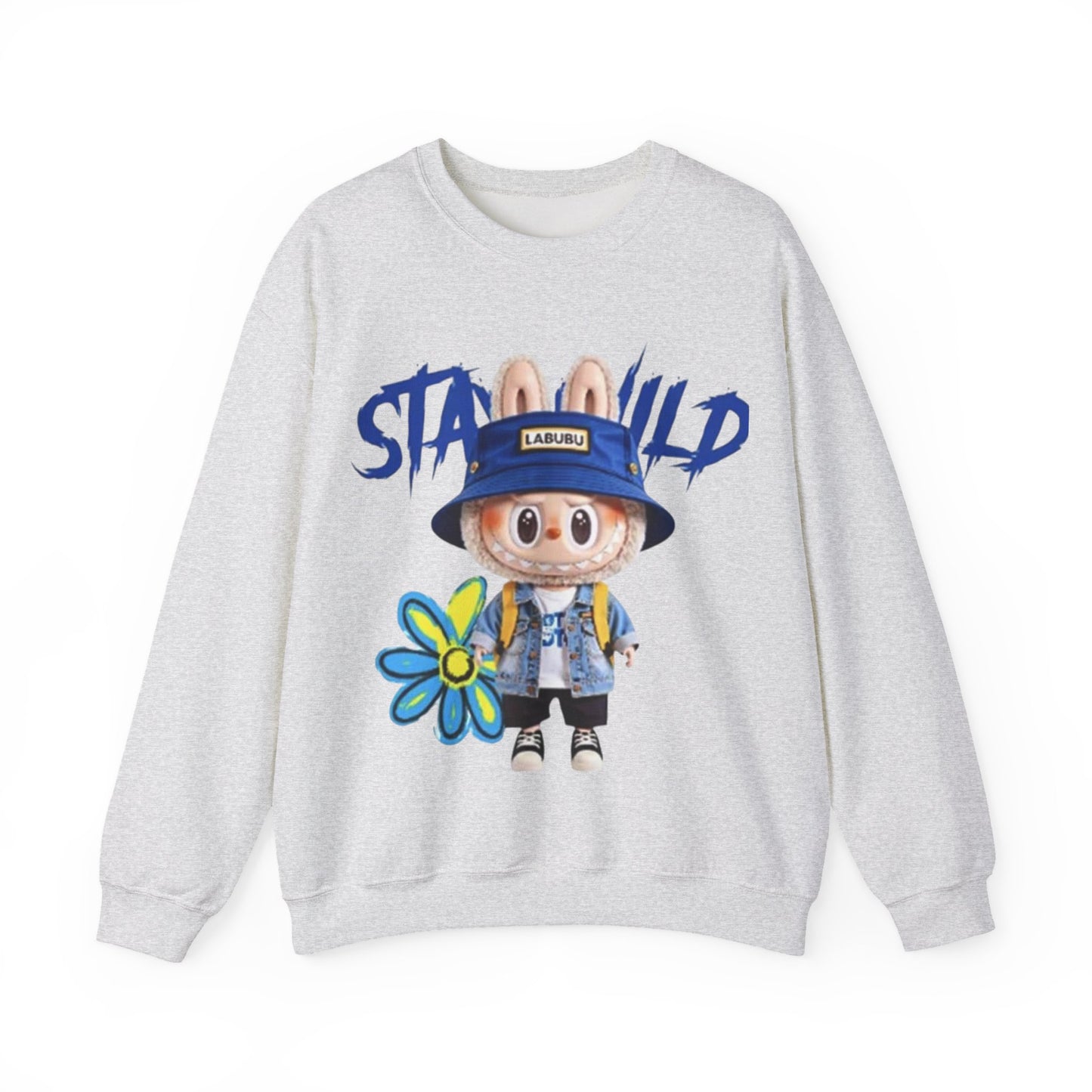 Felpa Unisex Labubu Stay Wild – Streetwear Casual con Design Cartoon.