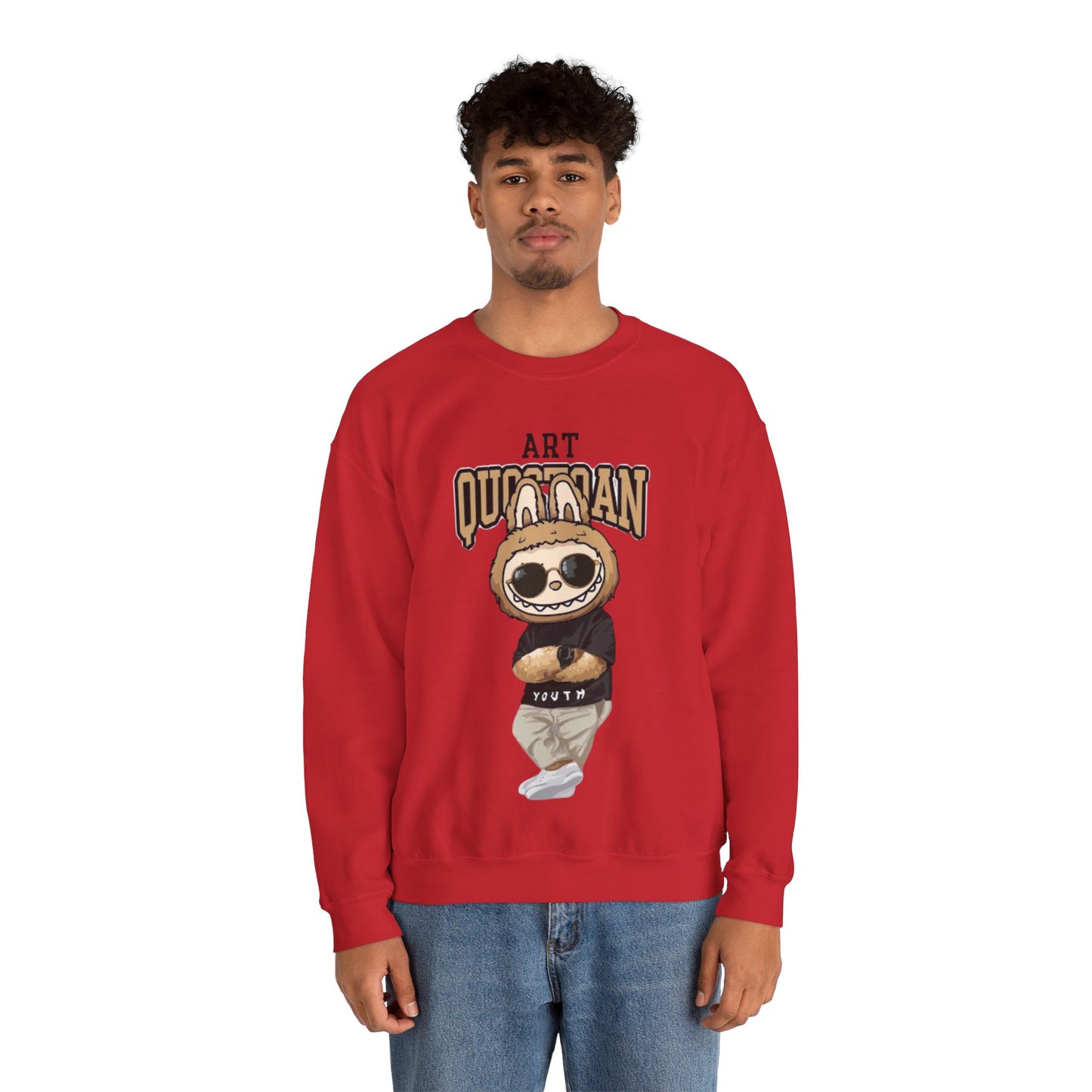 Felpa Unisex Labubu Art Quotidian – Streetwear Casual Heavy Blend.