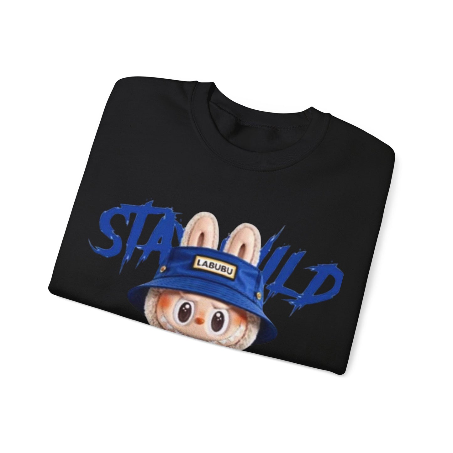 Felpa Unisex Labubu Stay Wild – Streetwear Casual con Design Cartoon.