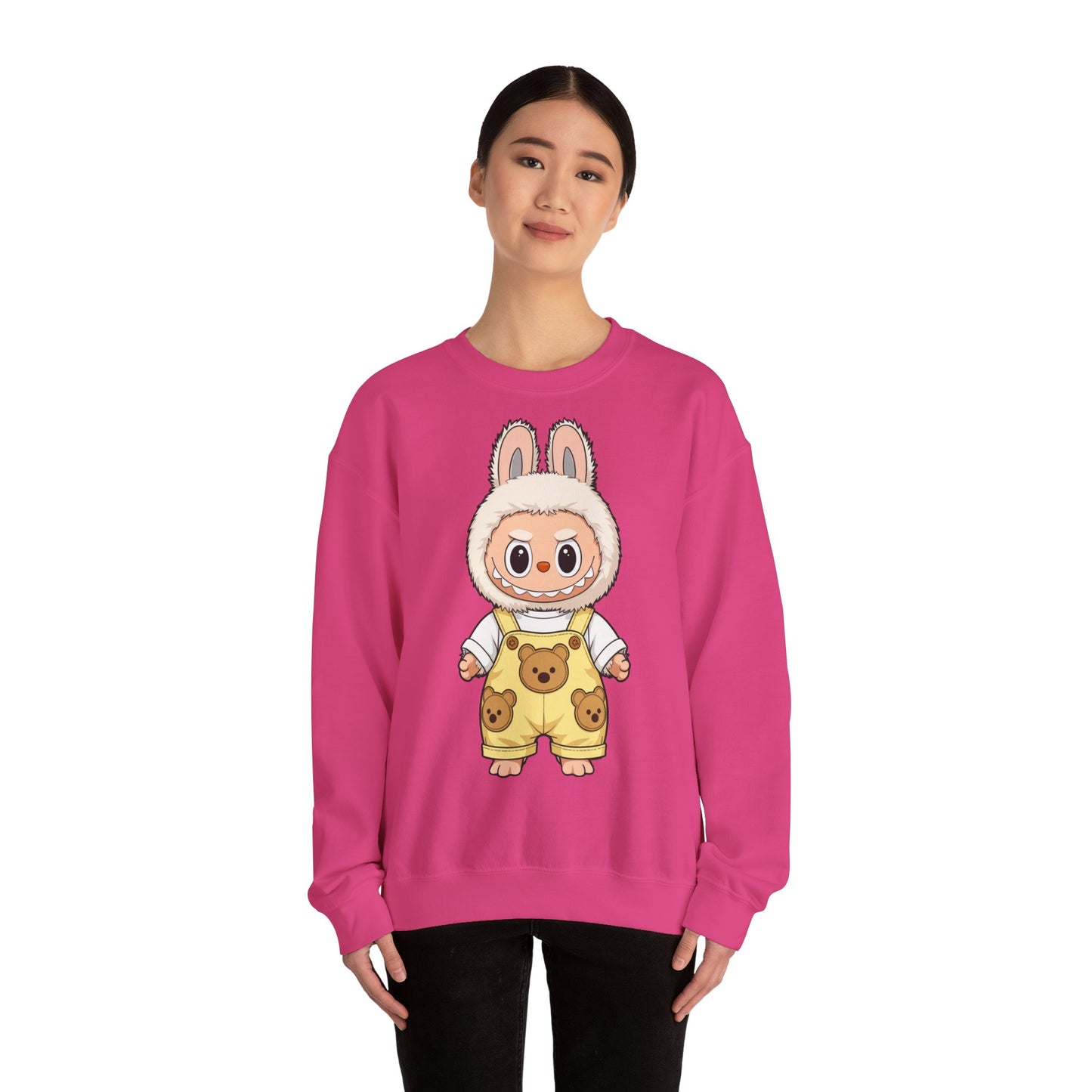 Felpa Unisex Labubu Teddy Overalls – Sweatshirt - Streetwear Heavy Blend™.