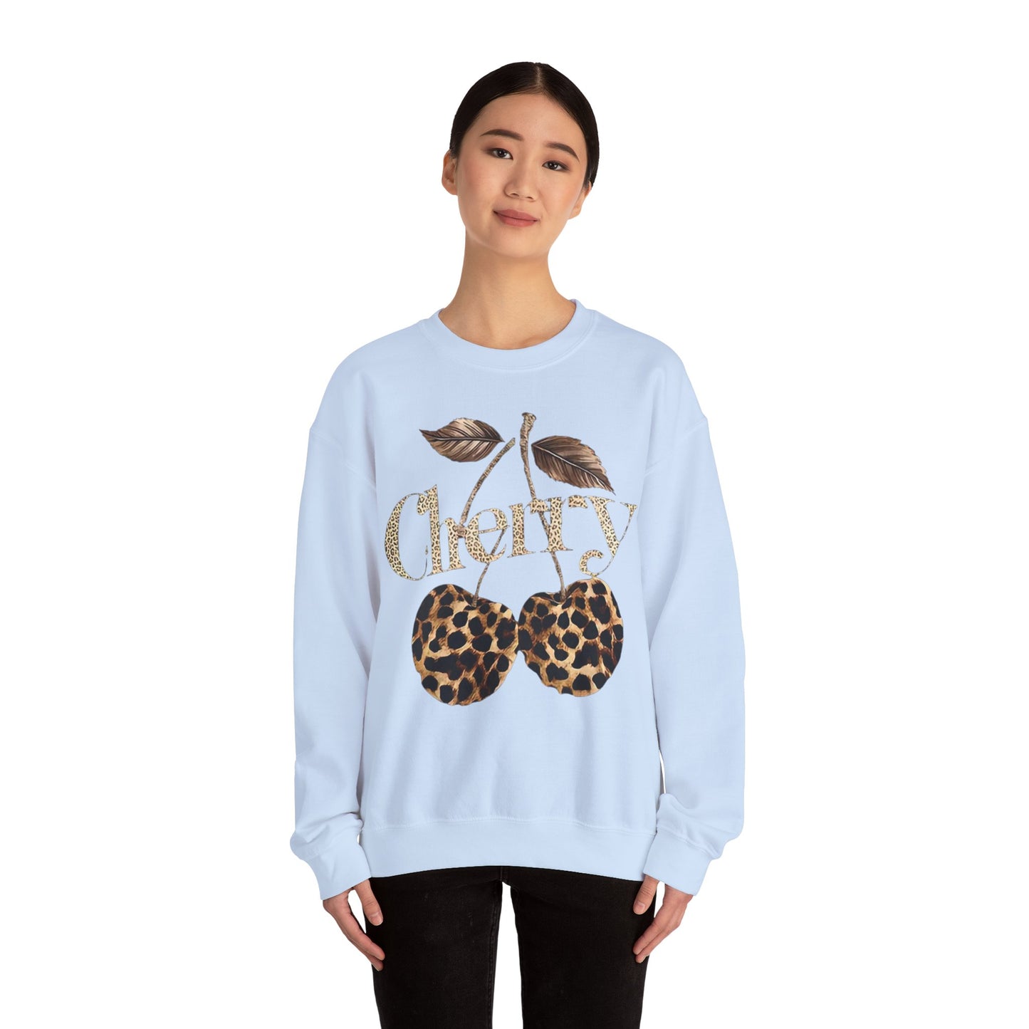 Felpa Unisex "Cherry Leopard" – Stampa Ciliegie Animalier, Stile Streetwear alla Moda.