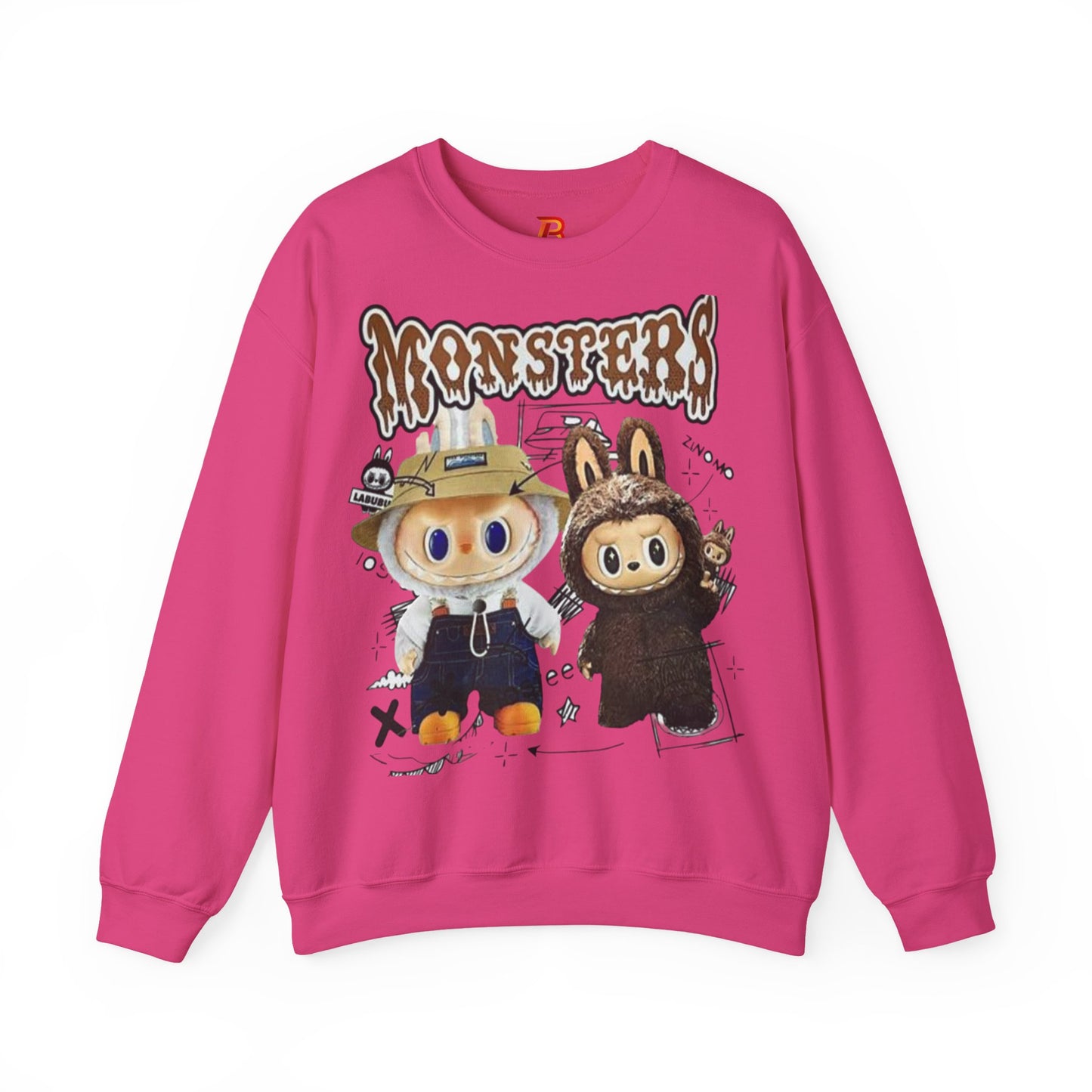 Felpa Unisex Labubu Monsters – Sweatshirt Streetwear Casual Heavy Blend.