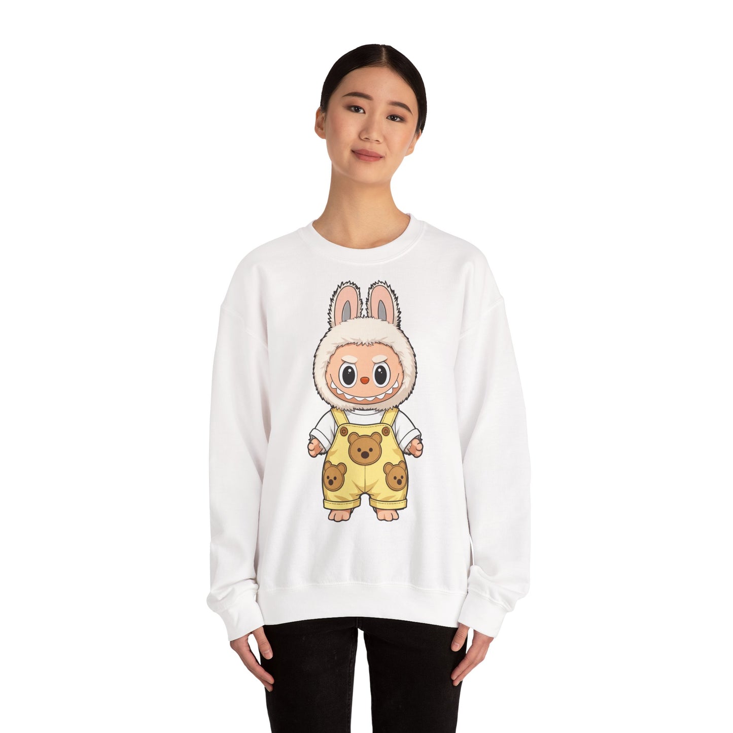 Felpa Unisex Labubu Teddy Overalls – Sweatshirt - Streetwear Heavy Blend™.