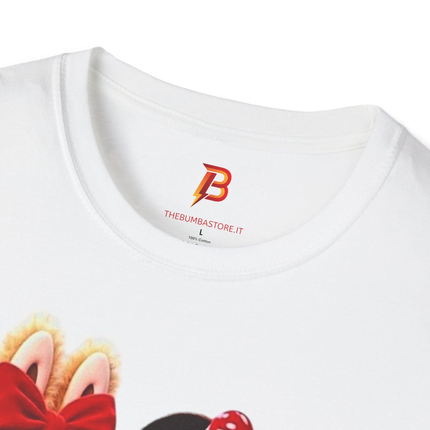 T-Shirt Unisex Labubu Softstyle  – Design Kawaii Coppia in Stile Minnie & Mickey.