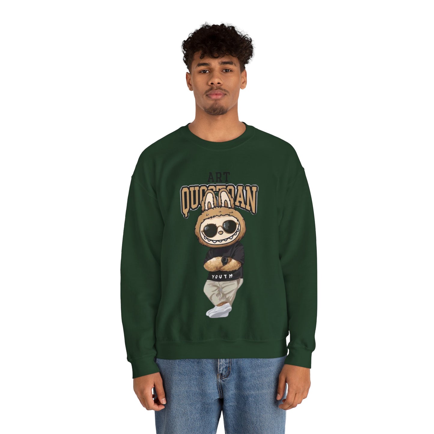 Felpa Unisex Labubu Art Quotidian – Streetwear Casual Heavy Blend.
