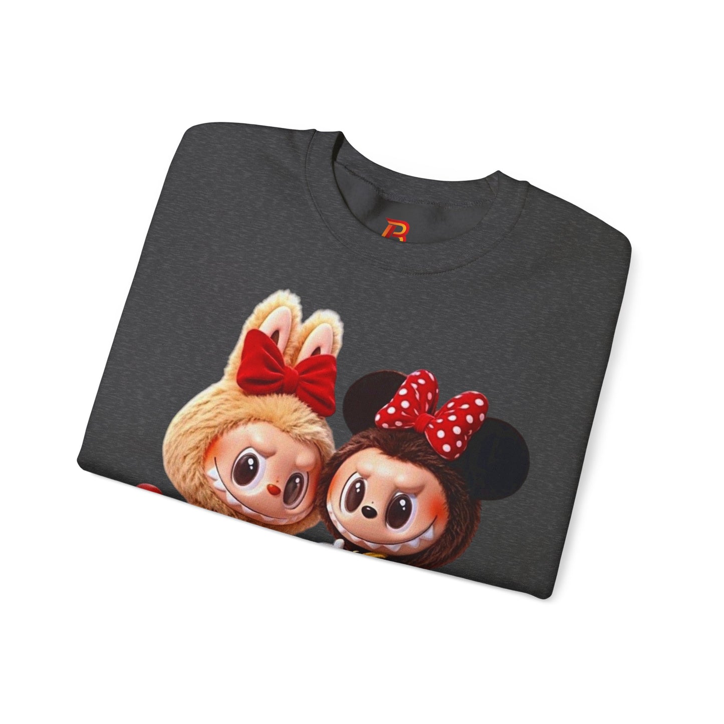 Felpa Unisex Labubu Cartoon – Sweatshirt Streetwear Rossa, Moda Urban e Comfort.