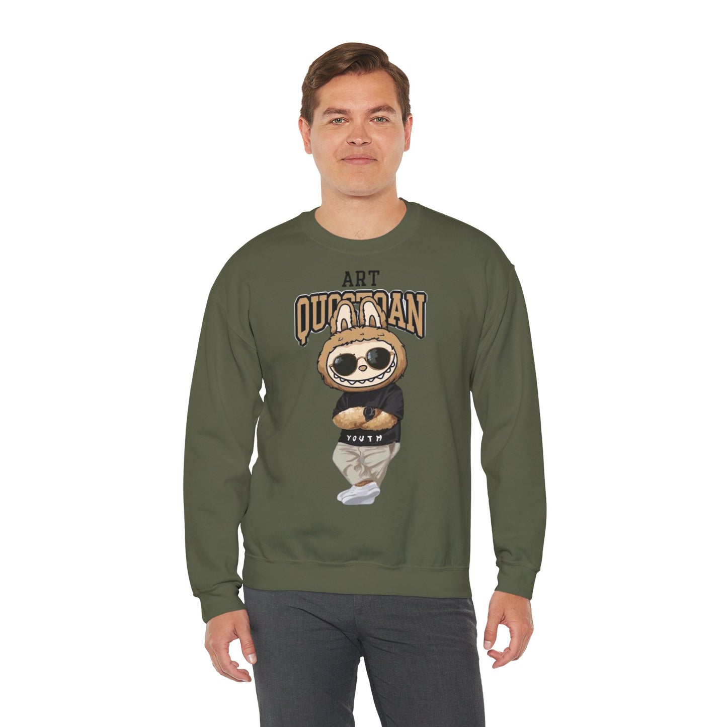 Felpa Unisex Labubu Art Quotidian – Streetwear Casual Heavy Blend.