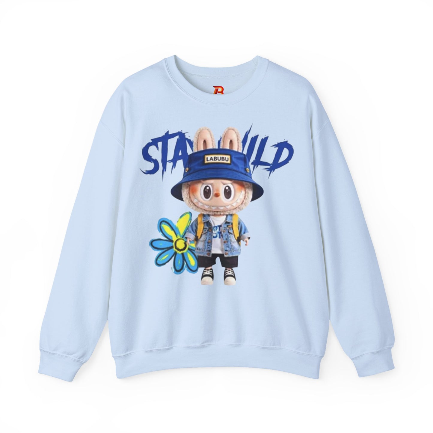 Felpa Unisex Labubu Stay Wild – Streetwear Casual con Design Cartoon.