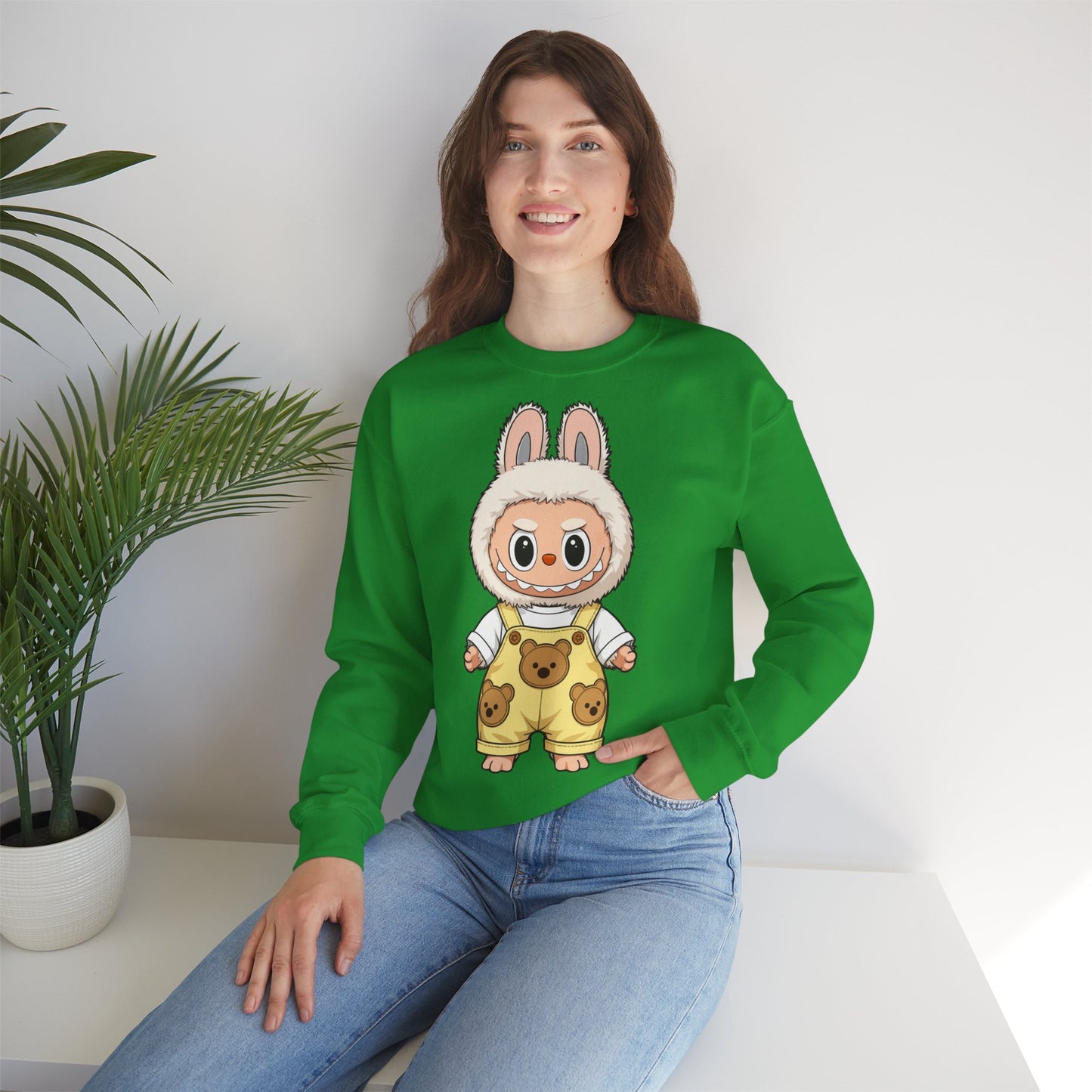Felpa Unisex Labubu Teddy Overalls – Sweatshirt - Streetwear Heavy Blend™.