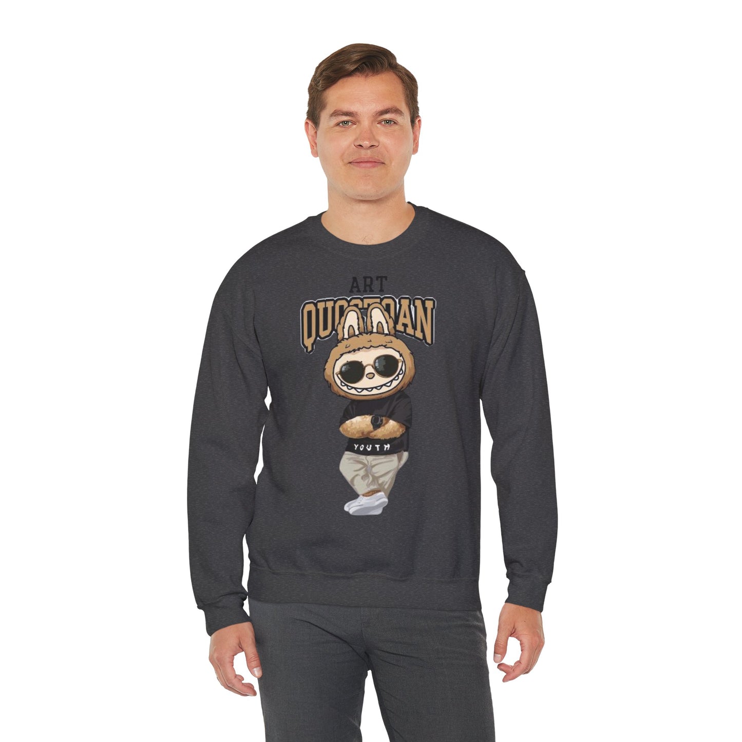 Felpa Unisex Labubu Art Quotidian – Streetwear Casual Heavy Blend.