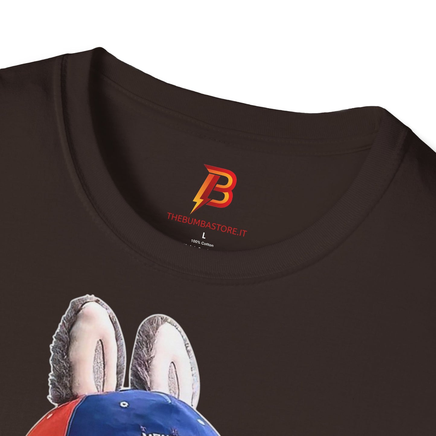 T-Shirt Unisex Labubu Softstyle Arancione – Design Streetwear con Skateboard.