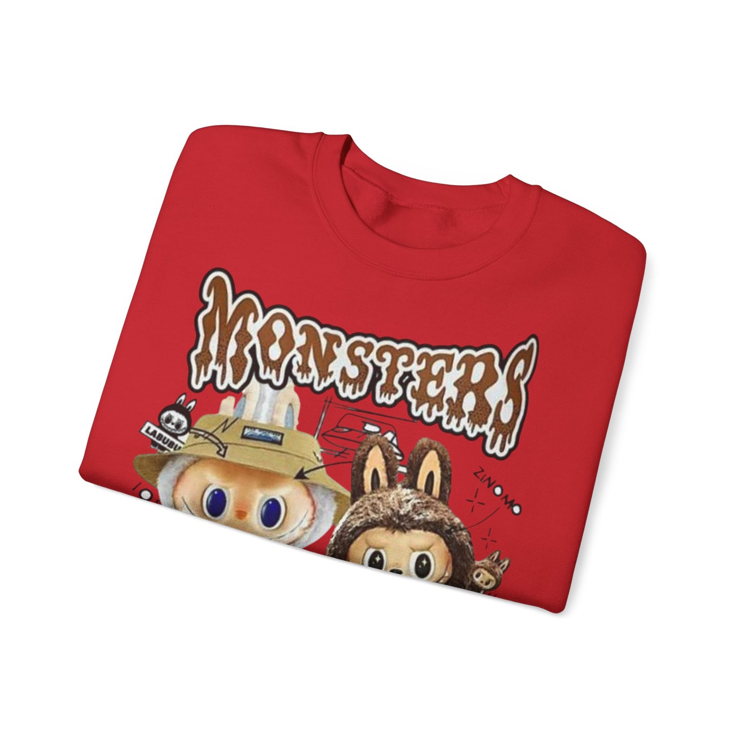 Felpa Unisex Labubu Monsters – Sweatshirt Streetwear Casual Heavy Blend.