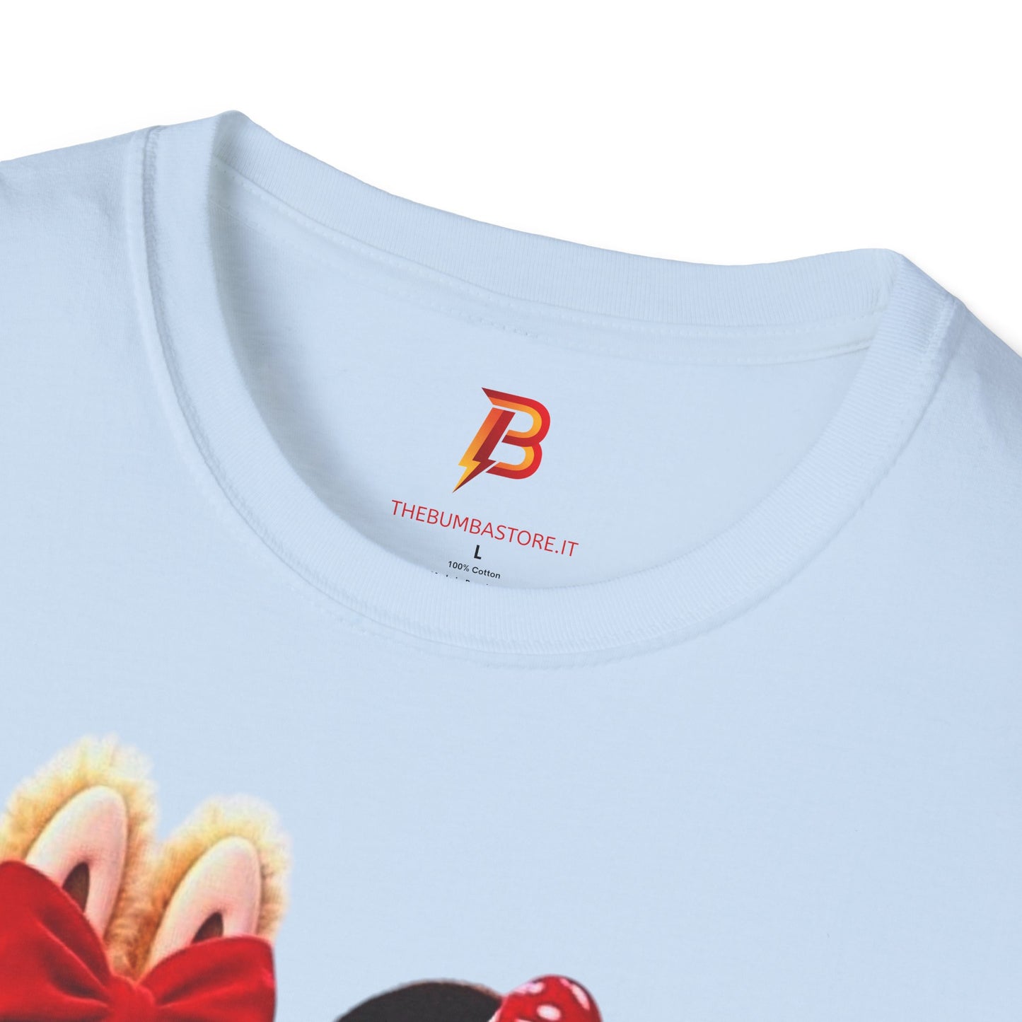 T-Shirt Unisex Labubu Softstyle  – Design Kawaii Coppia in Stile Minnie & Mickey.