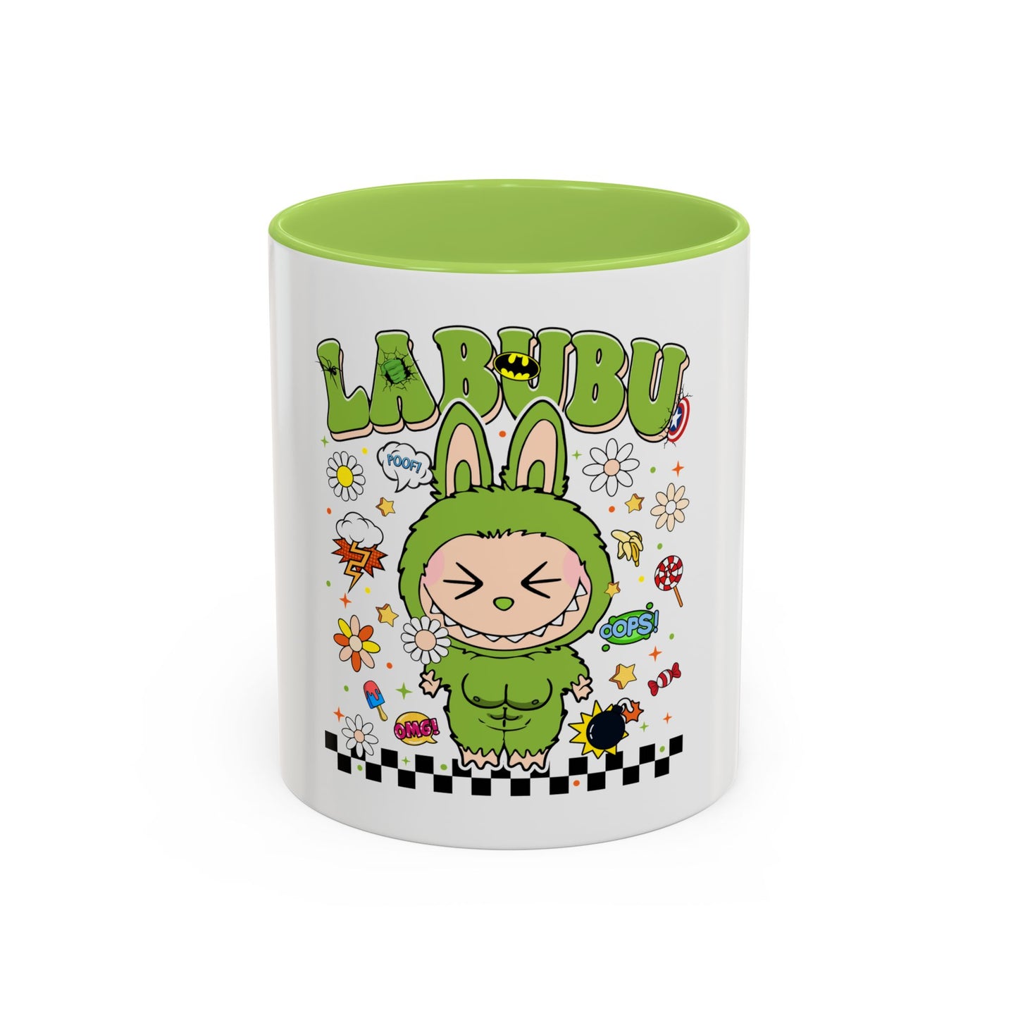 Tazza Labubu Pop Art | Tazza Colorata in Ceramica 315 ml – Collezione Personalizzabile.