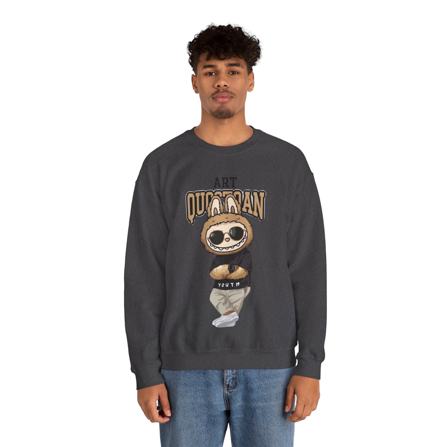 Felpa Unisex Labubu Art Quotidian – Streetwear Casual Heavy Blend.