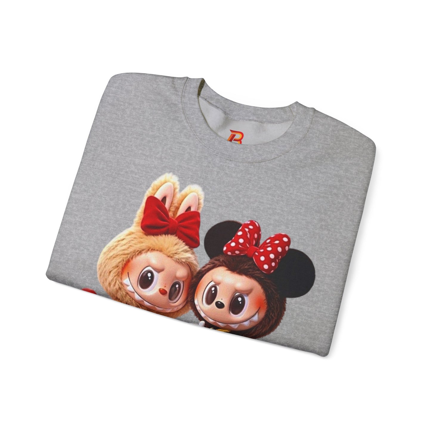 Felpa Unisex Labubu Cartoon – Sweatshirt Streetwear Rossa, Moda Urban e Comfort.