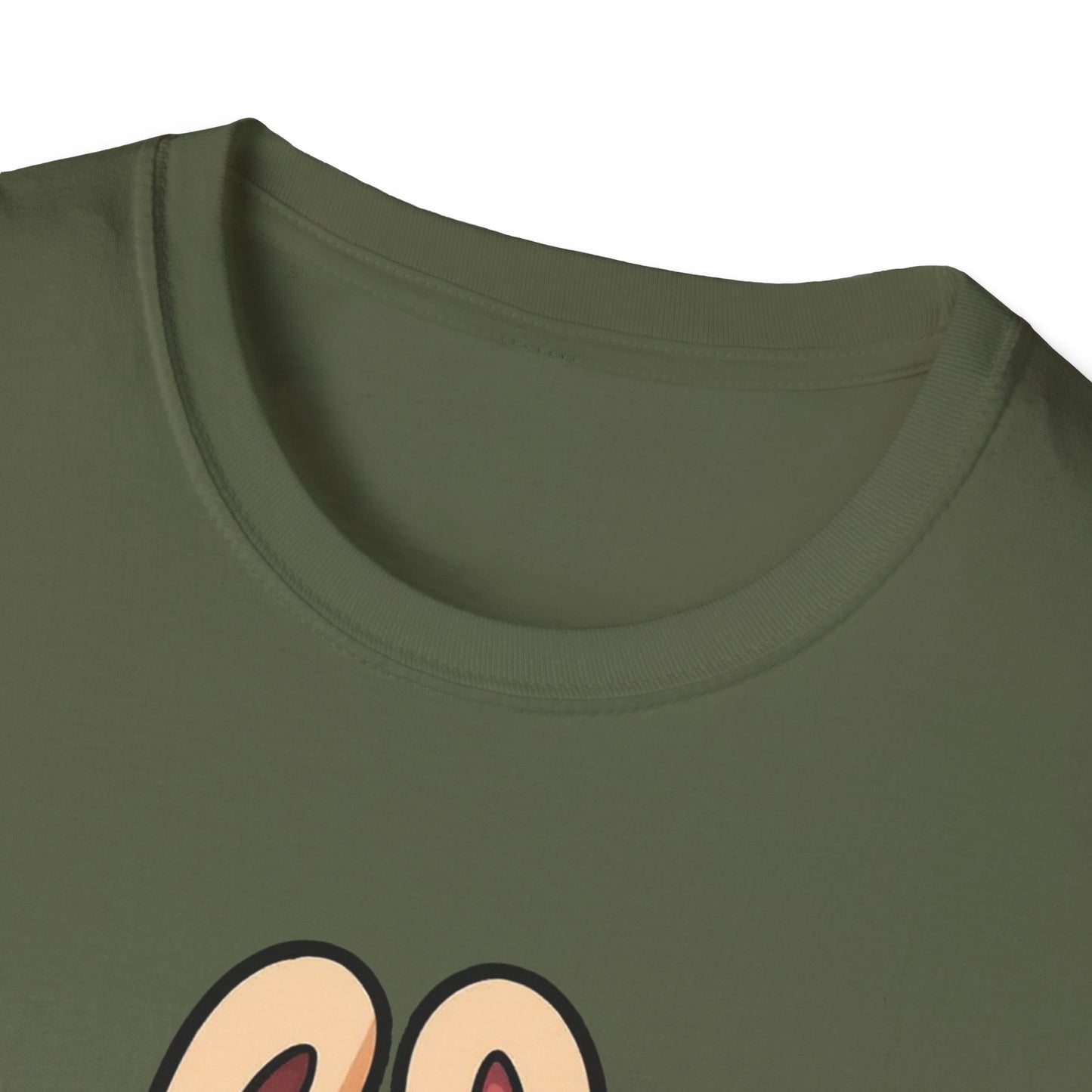 T-Shirt Unisex Labubu Softstyle – Outfit Cartoon Kawaii Rosa Orsetto Fragola.