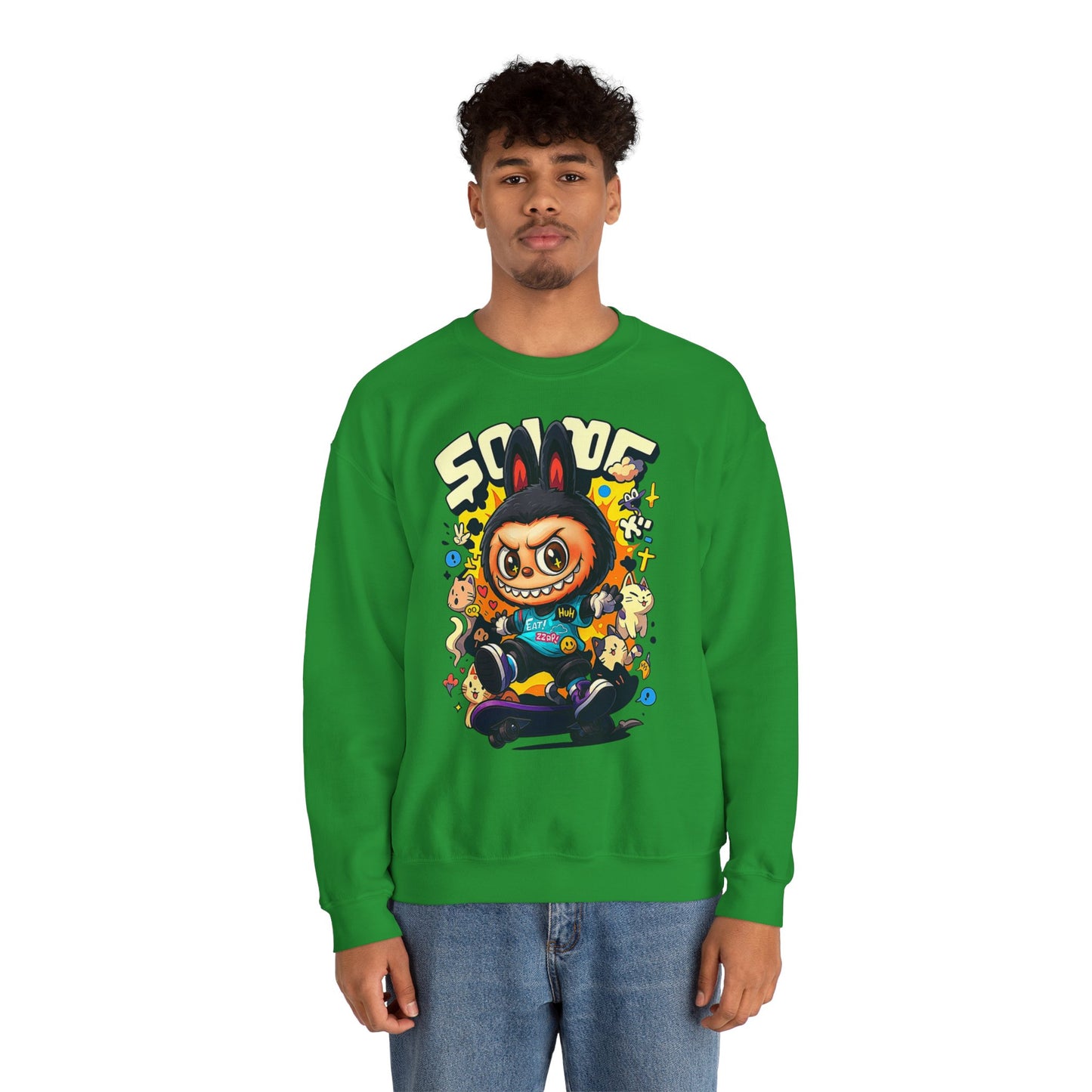 Felpa Unisex Labubu Skateboard – Streetwear Casual, Moda Urban e Comfort.