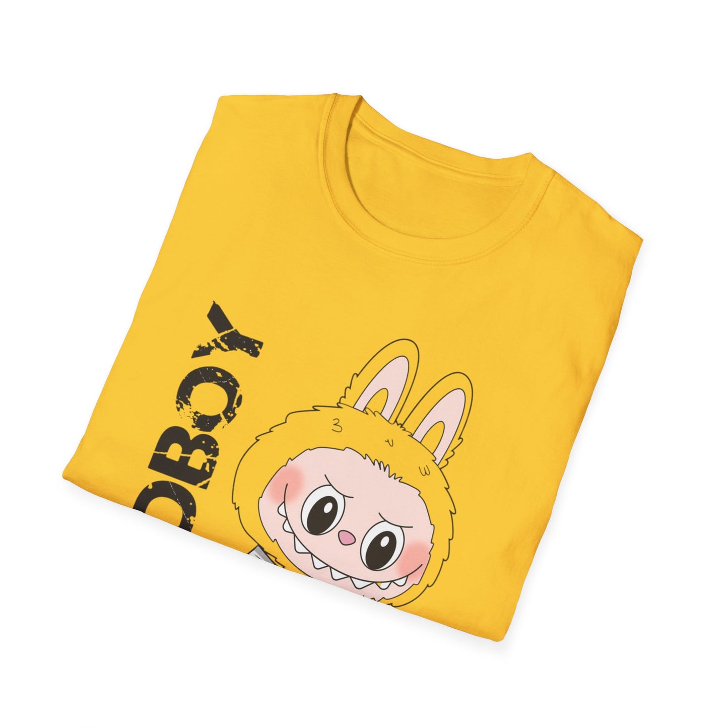 T-Shirt Unisex Labubu Softstyle – Design Streetwear Kawaii “Bad Boy”.