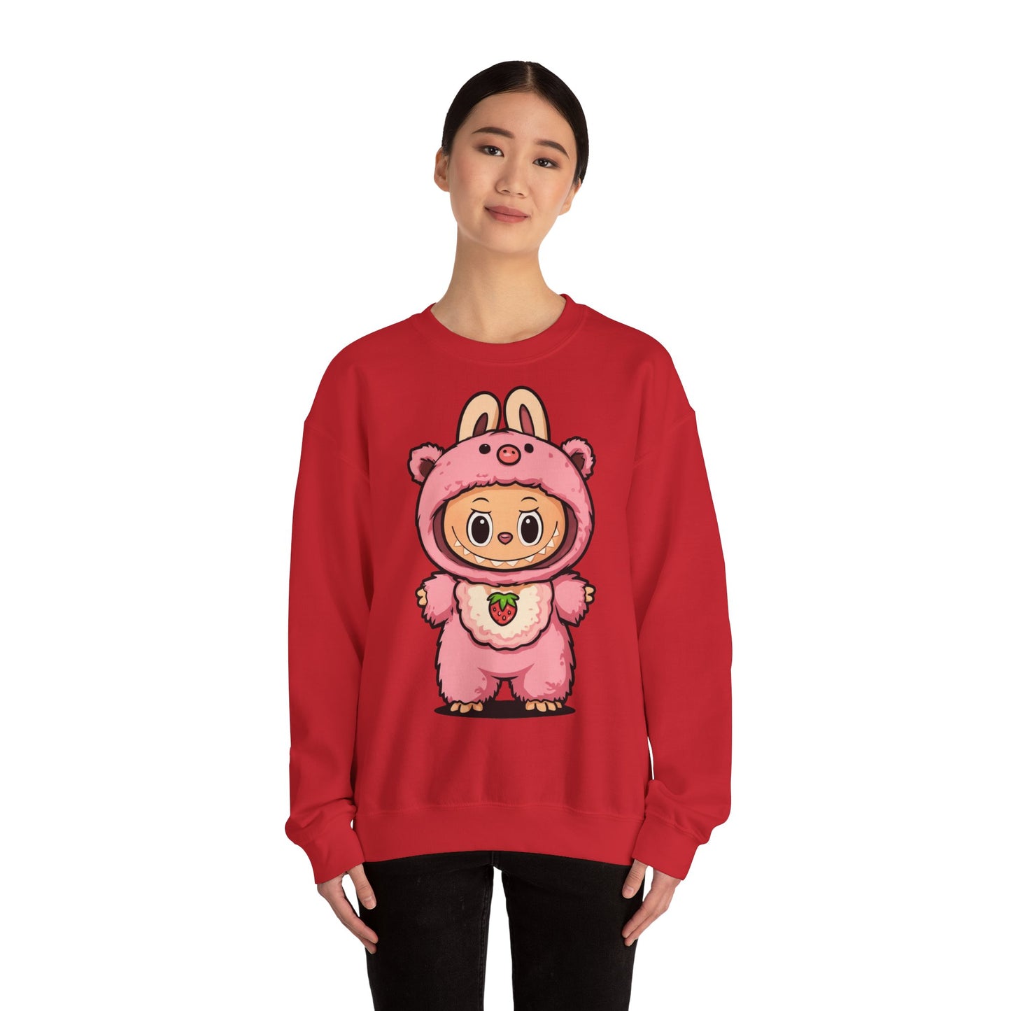 Felpa Unisex Labubu Rosa – Sweatshirt Streetwear Casual, Comfort e Stile Giocoso.
