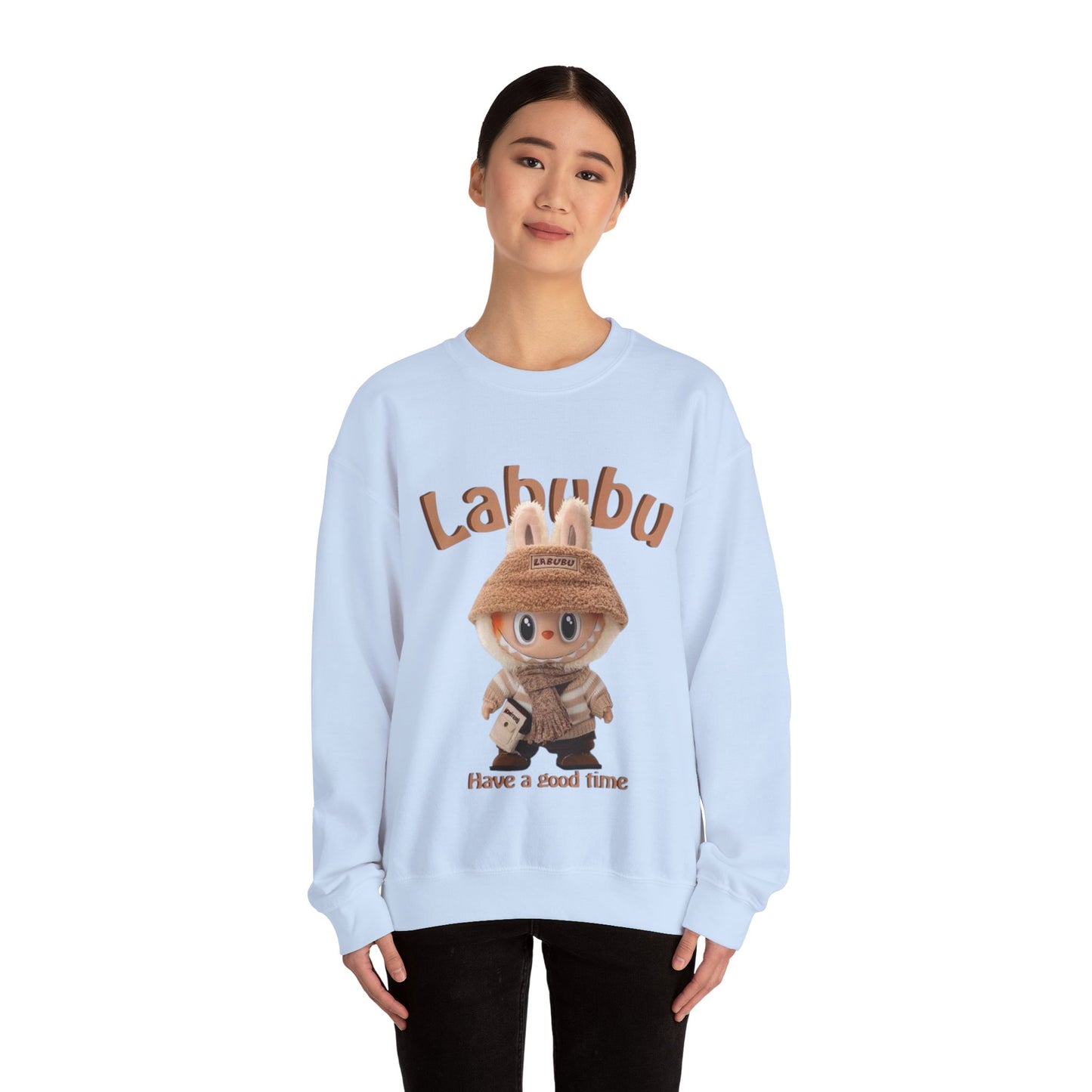 Felpa Unisex Labubu Have a Good Time – Streetwear Casual Heavy Blend.