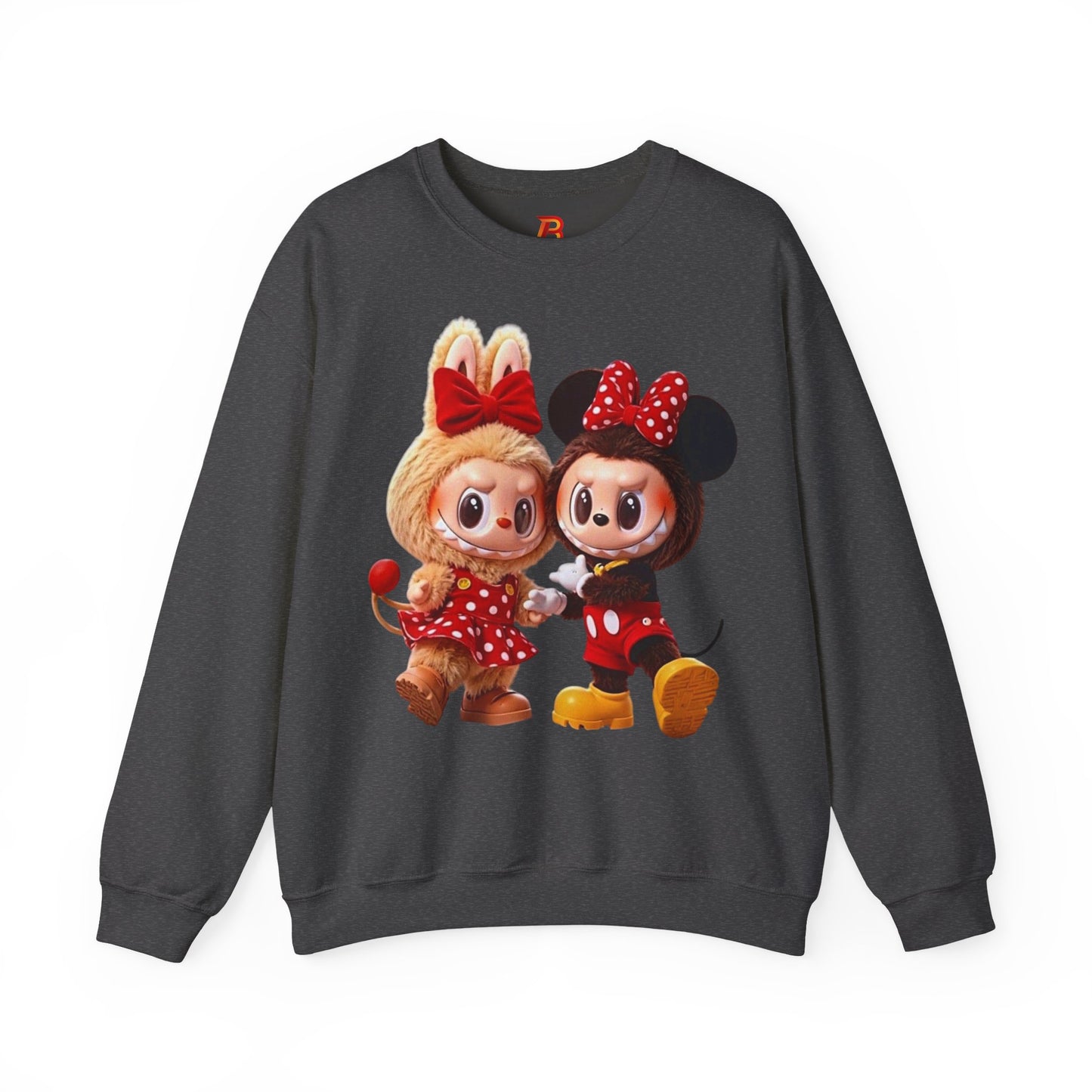 Felpa Unisex Labubu Cartoon – Sweatshirt Streetwear Rossa, Moda Urban e Comfort.