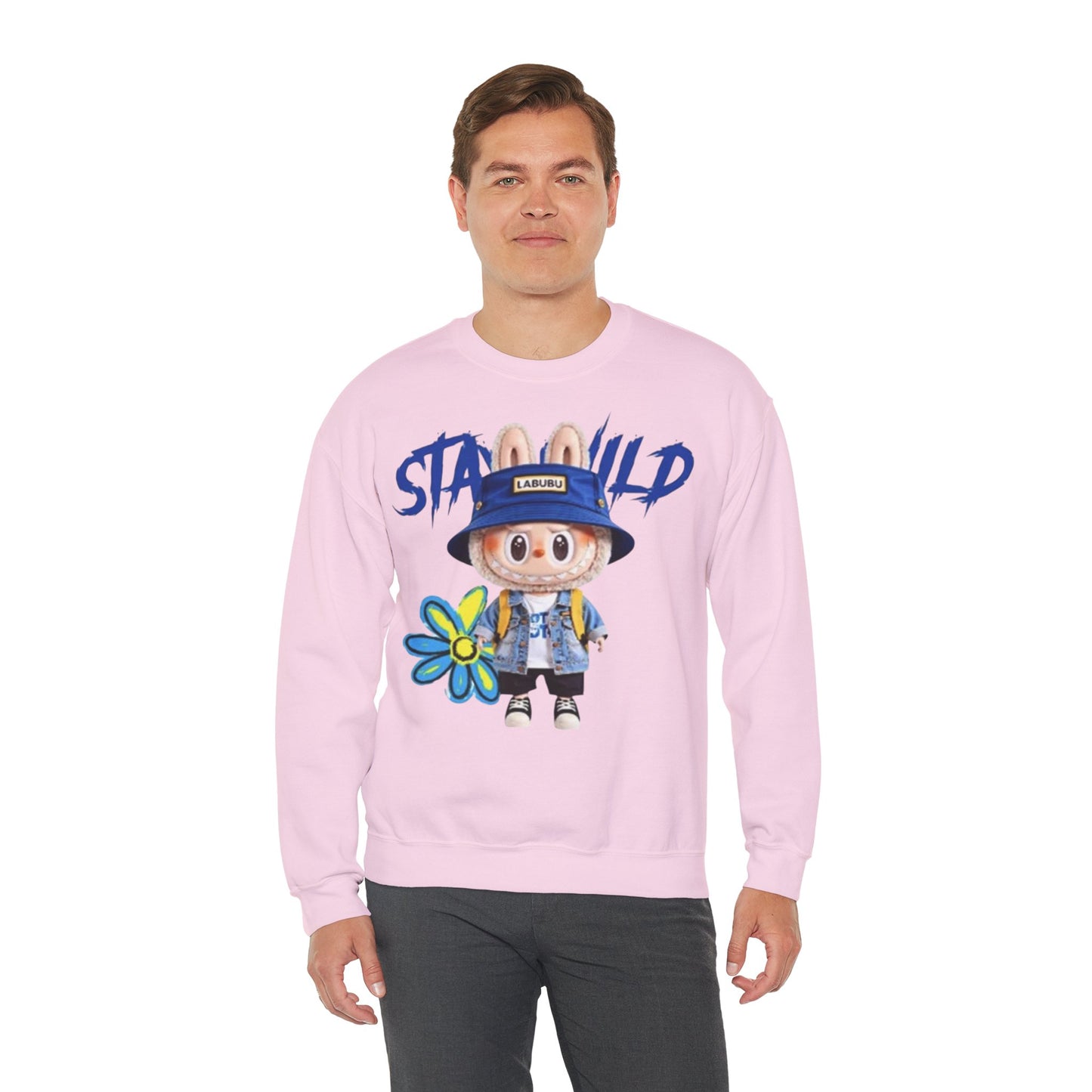 Felpa Unisex Labubu Stay Wild – Streetwear Casual con Design Cartoon.