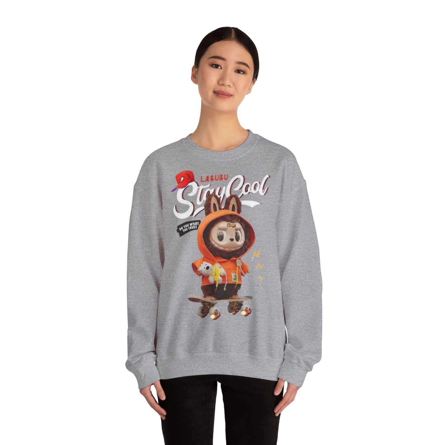 Felpa Unisex Labubu Stay Cool – Sweatshirt _ Streetwear Heavy Blend.