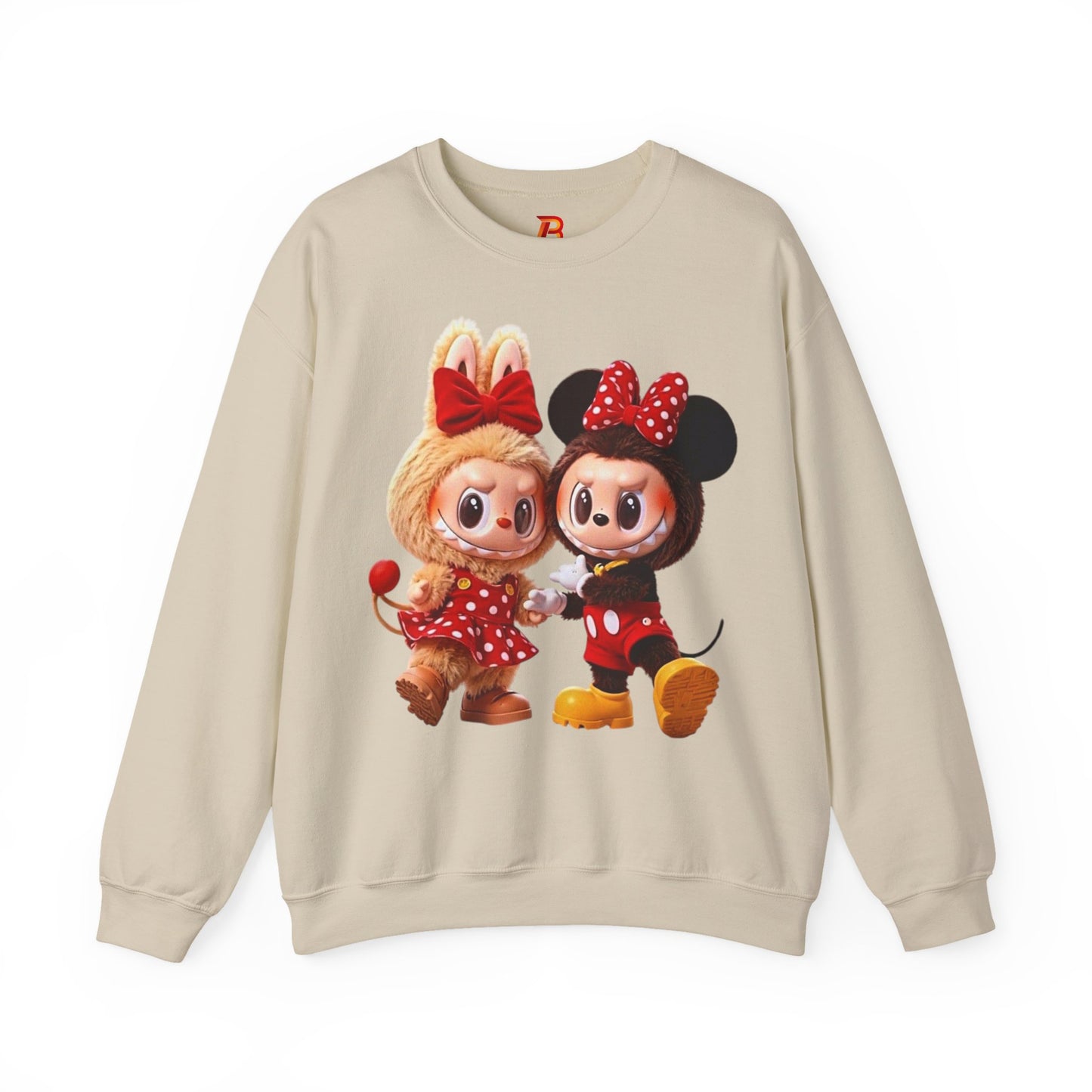 Felpa Unisex Labubu Cartoon – Sweatshirt Streetwear Rossa, Moda Urban e Comfort.